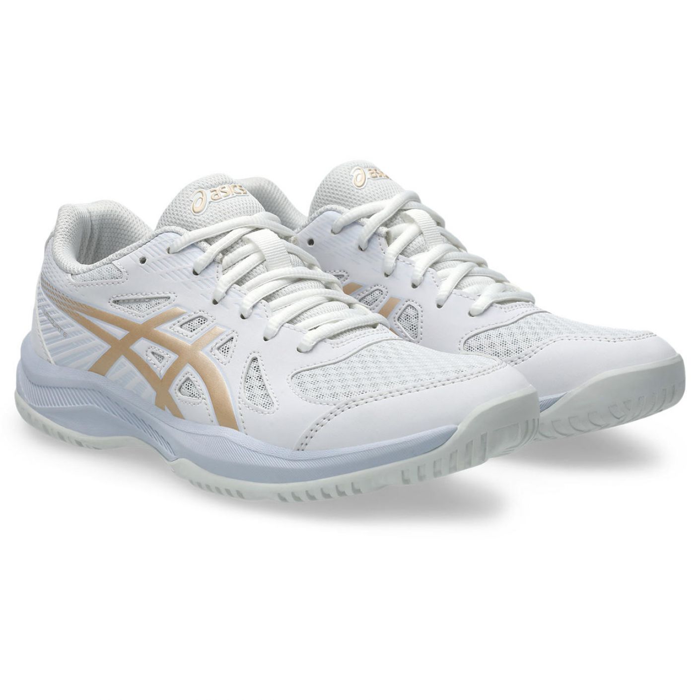  Asics Upcourt 6 White/Champagne Damen