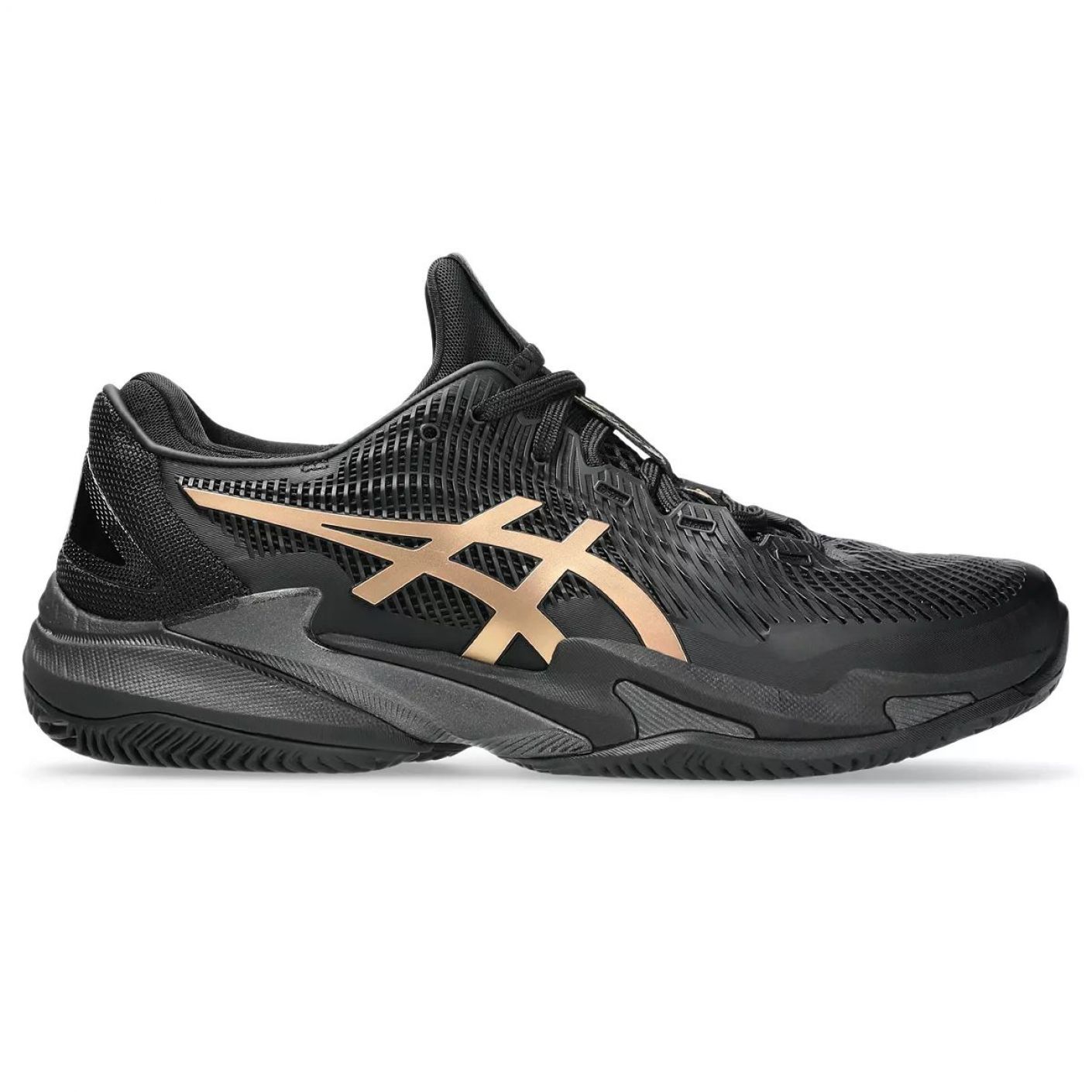Asics Court FF 3 Novak Clay Night Energy Black/Prism Gold da Uomo