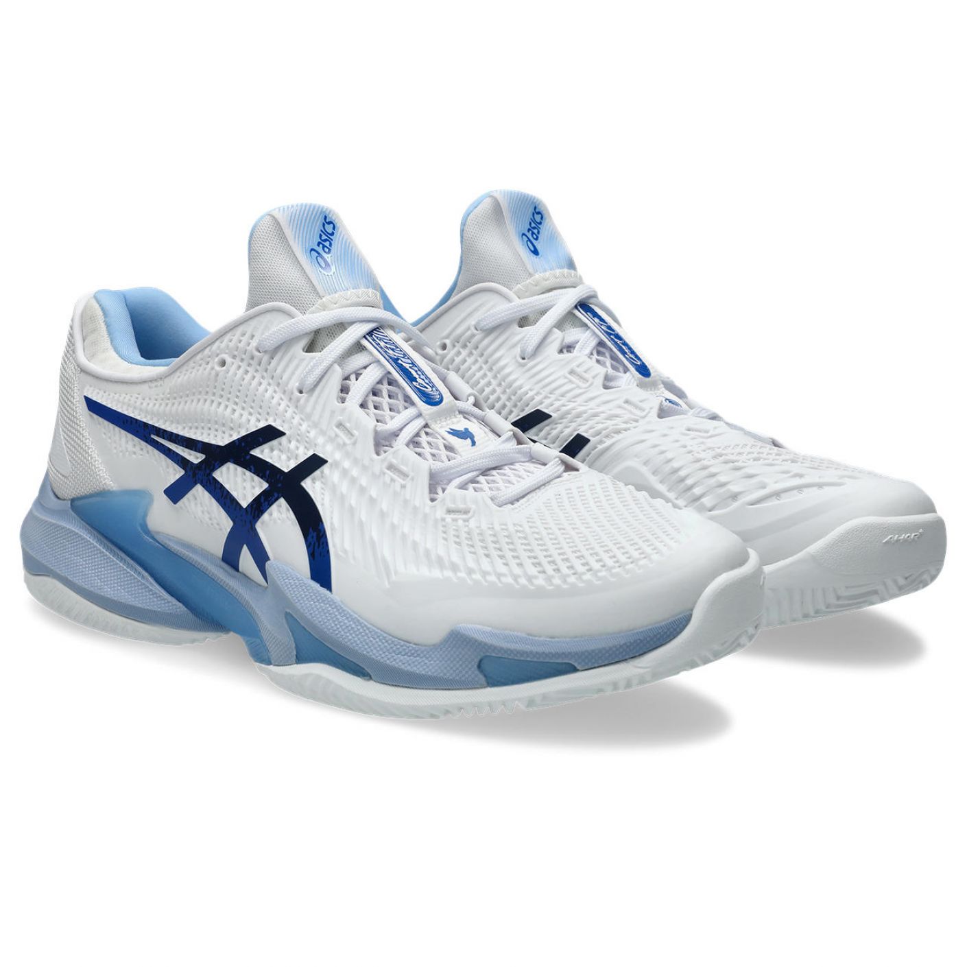Asics Court FF 3 Novak Clay White/Tuna Blue Herren