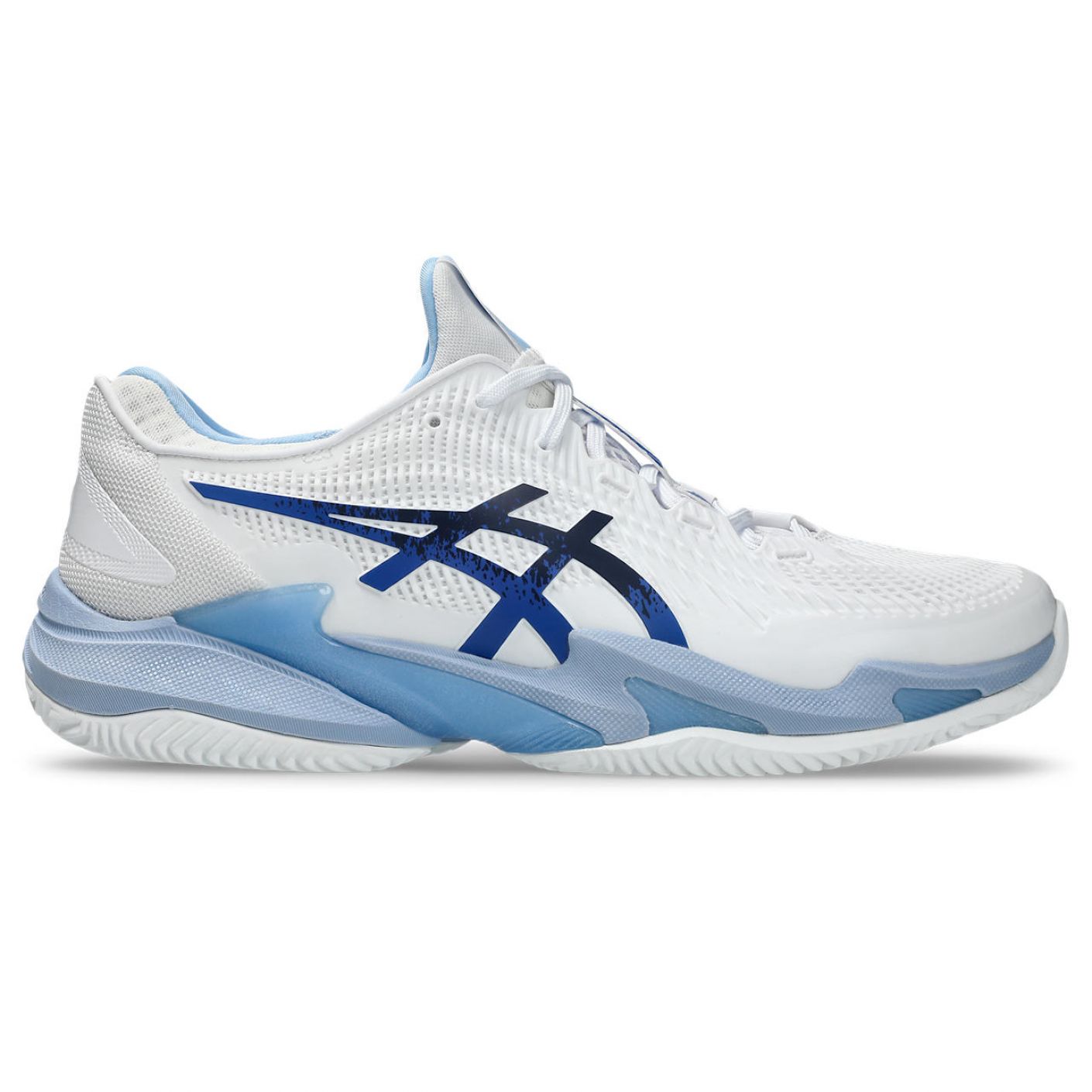 Asics Court FF 3 Novak Clay White/Tuna Blue Herren