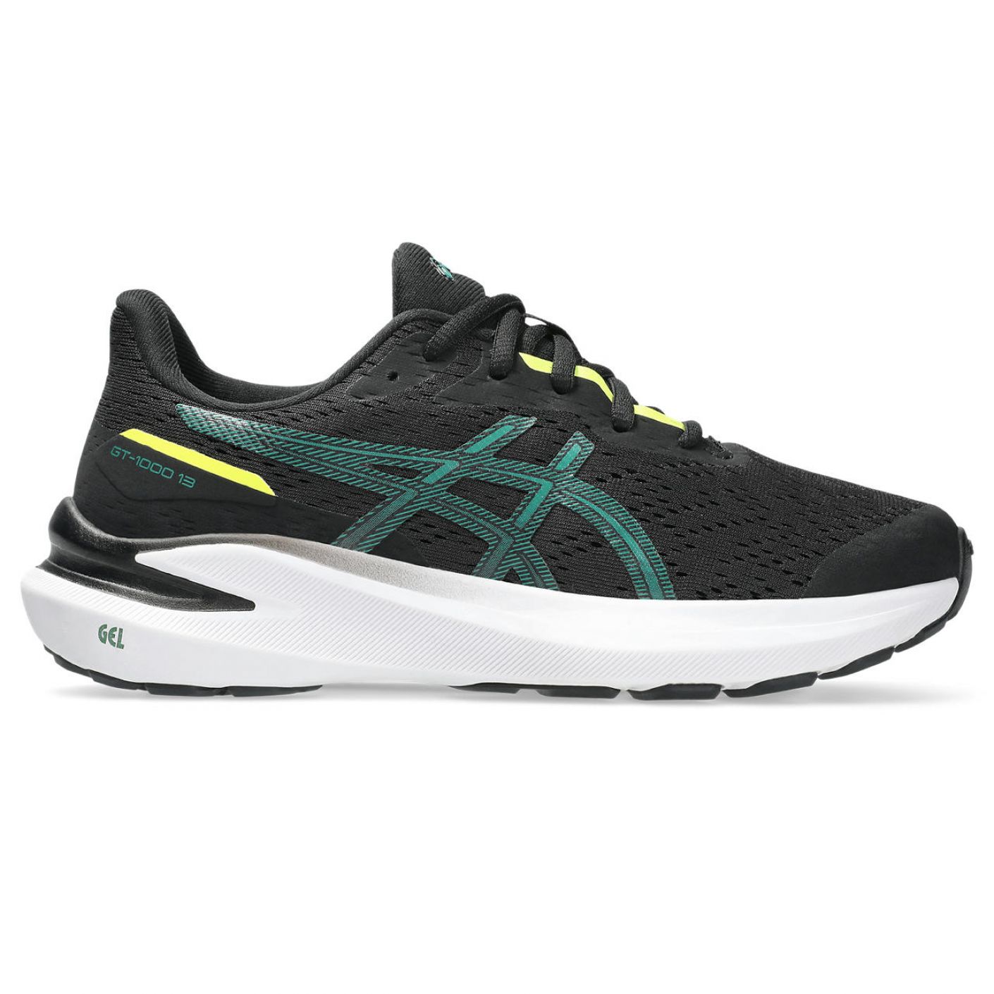 Asics Gt-1000 13 GS Black/Jasper Green da Bambino