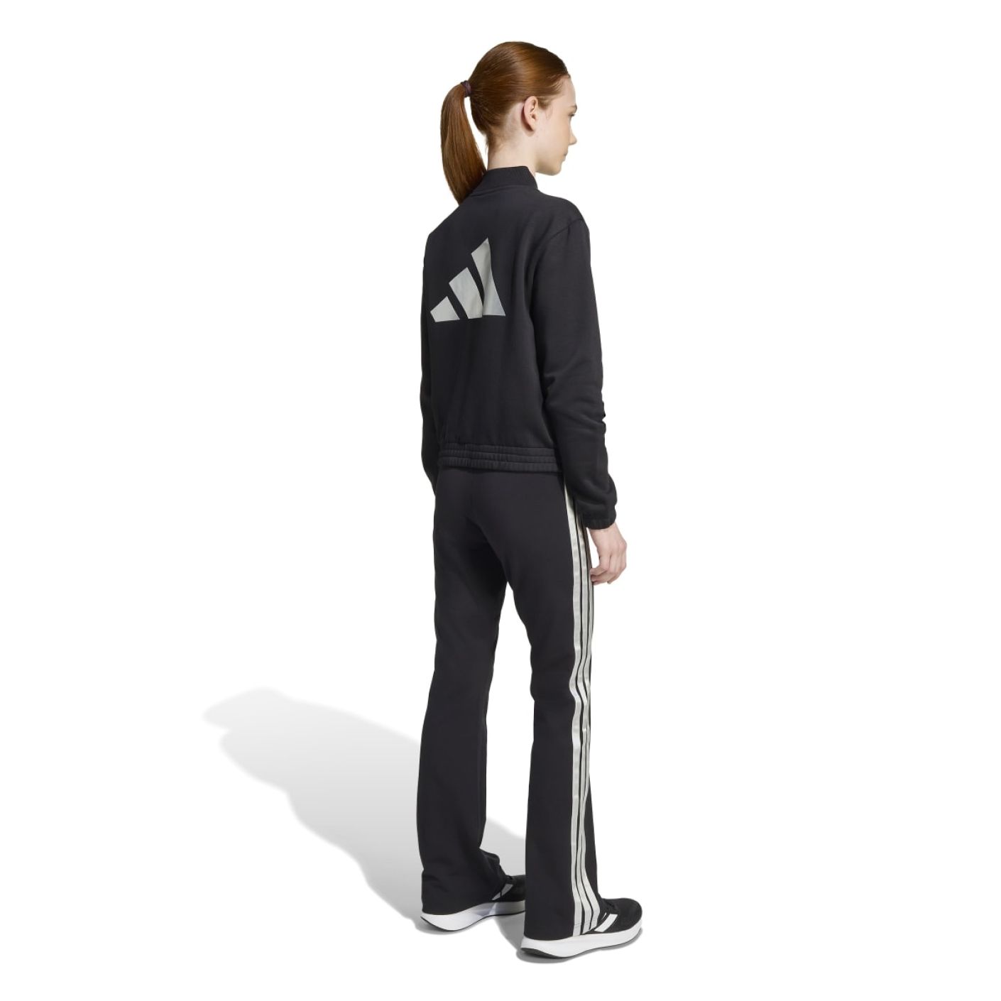 Adidas Glam Trainingsanzug Schwarz/Silber für Mädchen