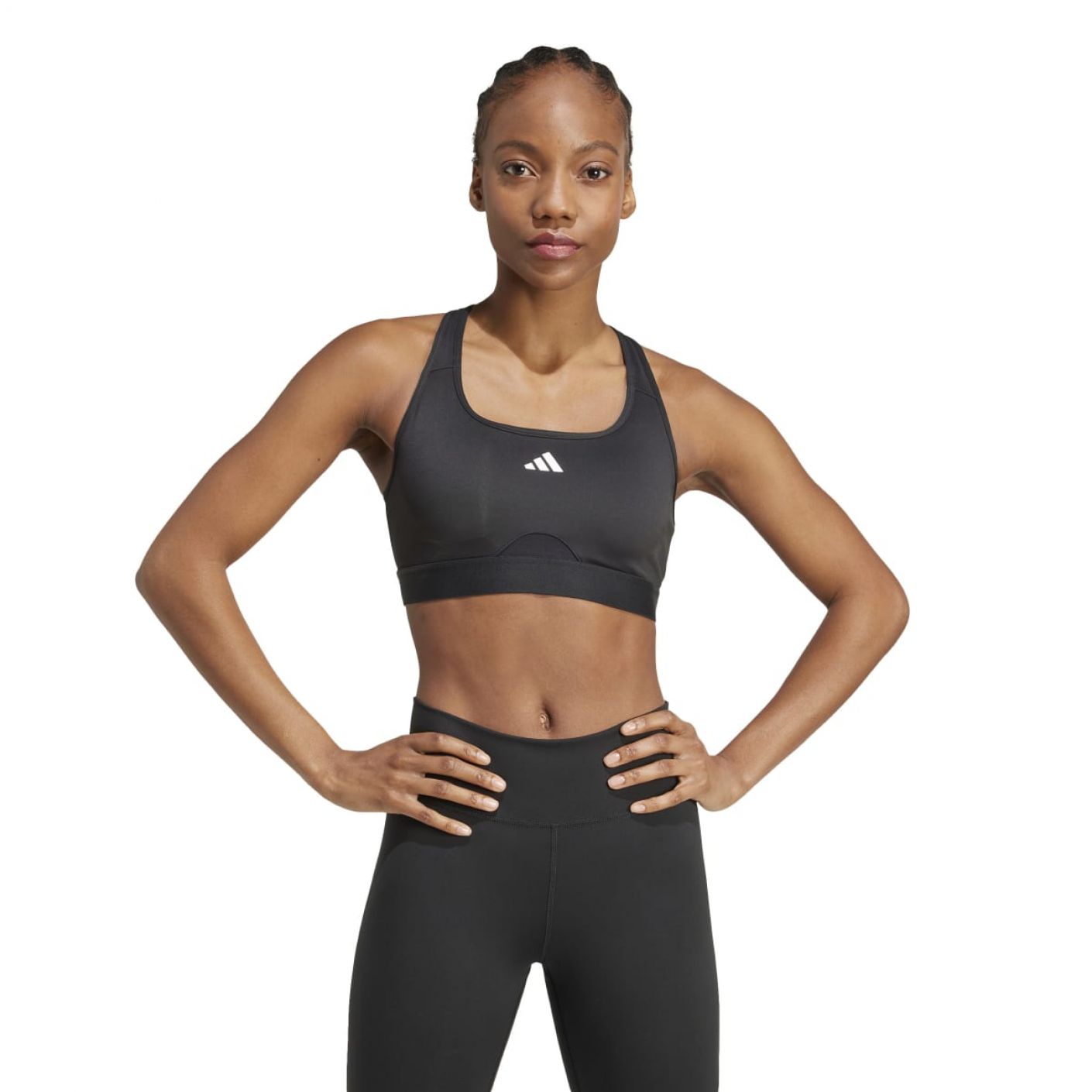 Adidas Reggiseno sportivo Powerreact for Training Black da Donna
