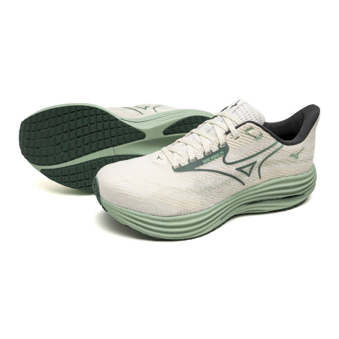 Mizuno Wave Rider 29 SnowWhite/BistroGreen/CremedeMenthe
