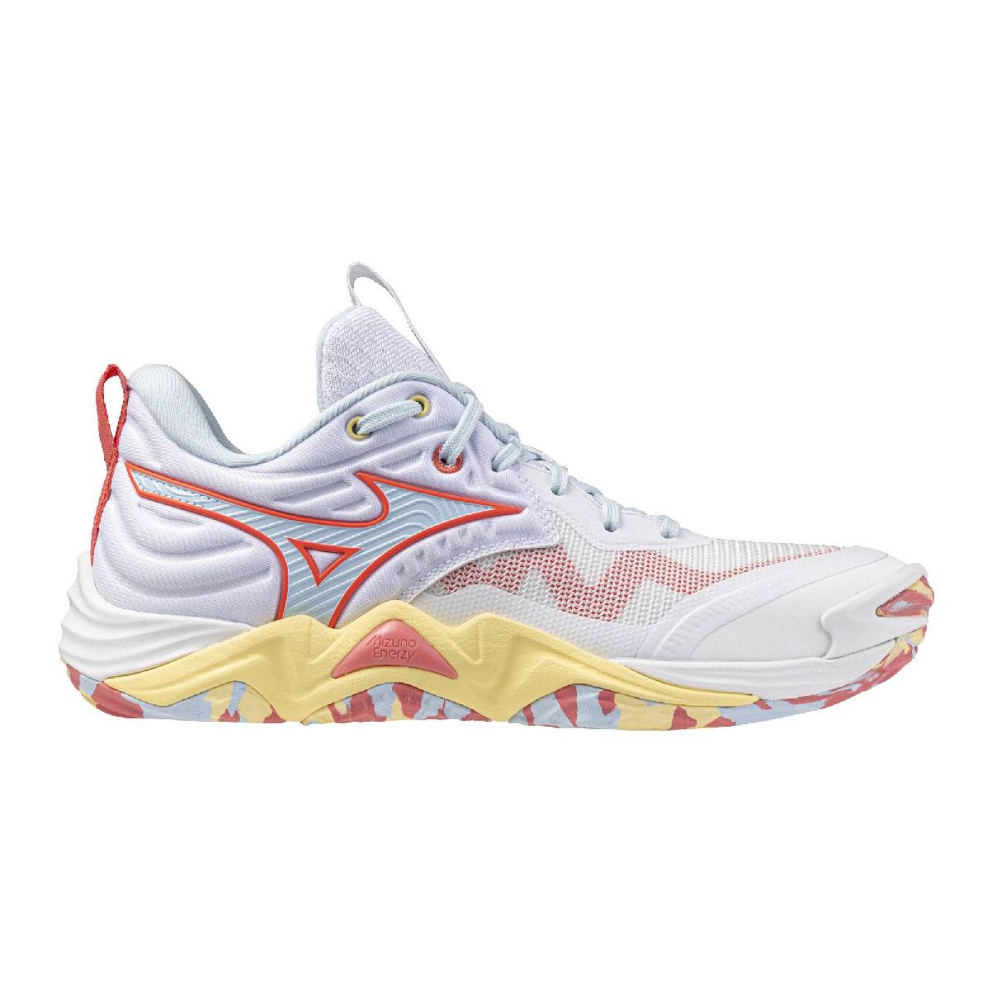 Mizuno Wave Momentum Elite Weiß/CalypsoCoral/PaleBanane