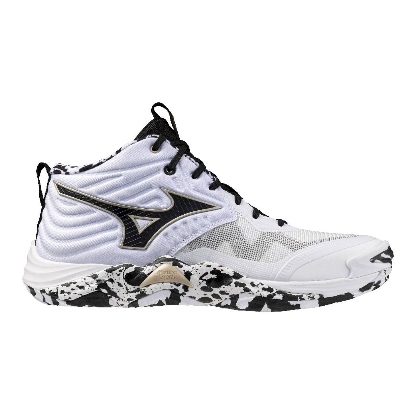 Mizuno Wave Momentum Elite Mid White/Black/GEGold Kakizome Limited Men's