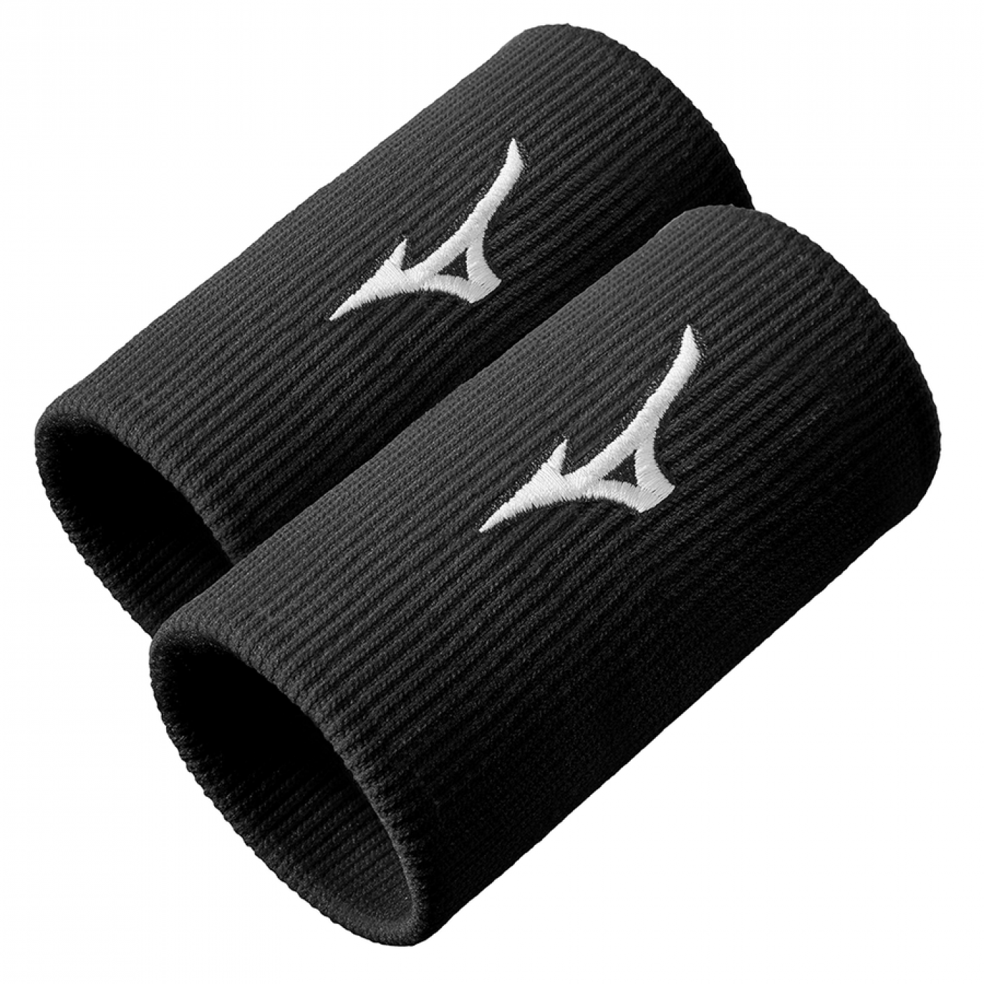 Mizuno Schweißband Lang Schwarz/Weiß