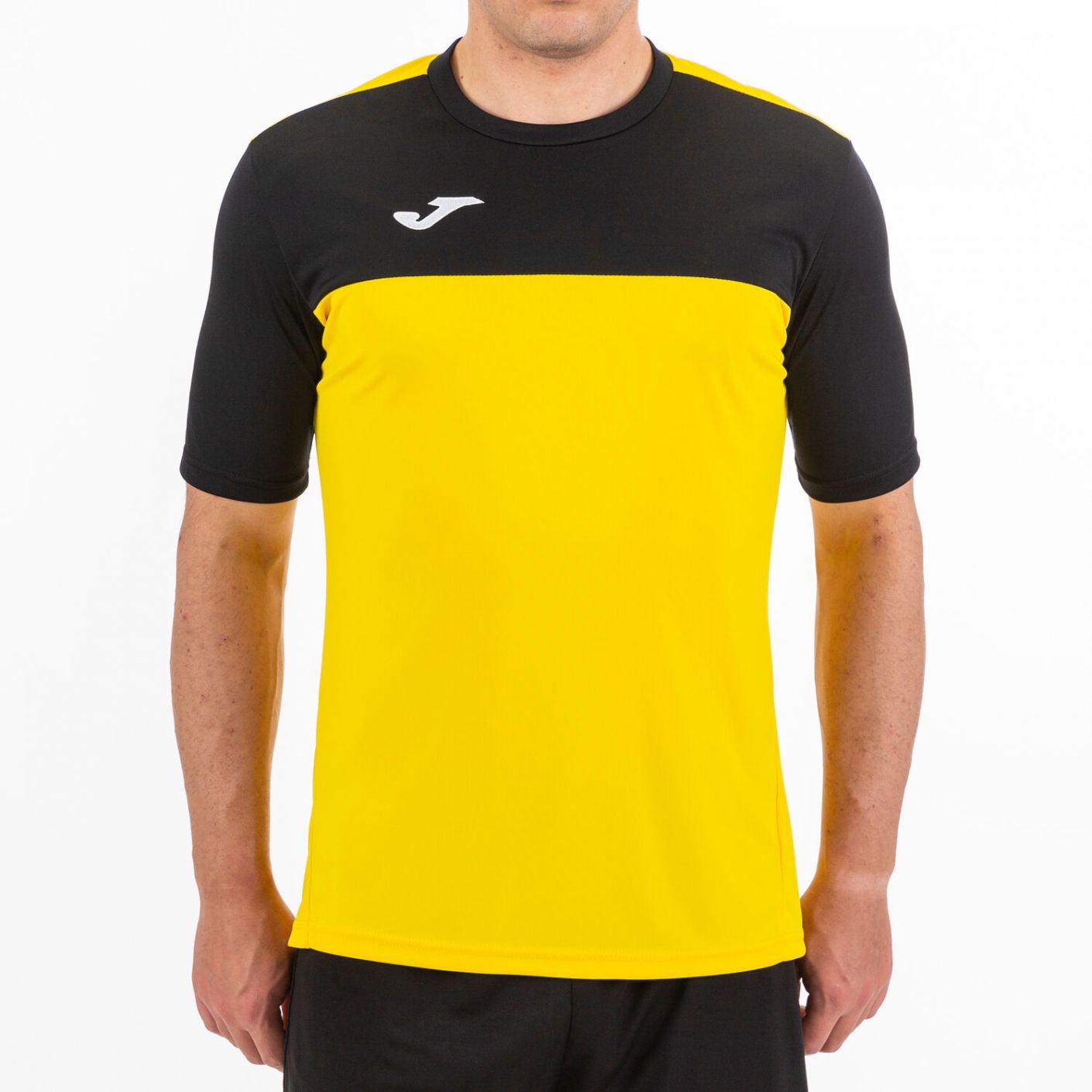 Joma T-Shirt Winner Giallo/Nero da Uomo