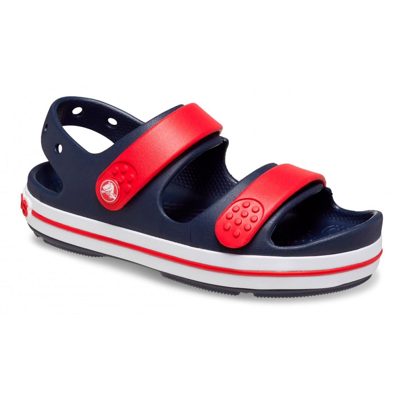 Crocs Crocband Cruiser Kleinkinder-Sandale Marineblau/Uni-Rot