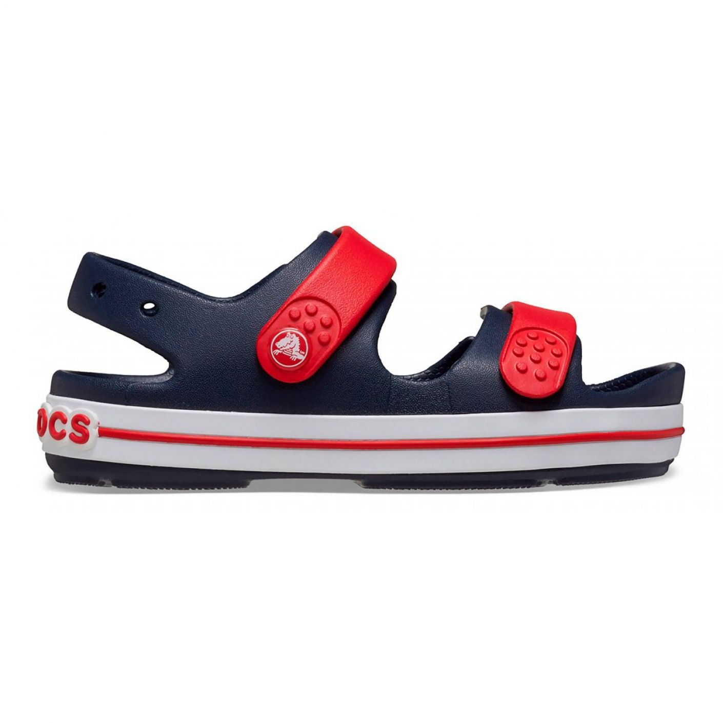 Crocs Crocband Cruiser Kleinkinder-Sandale Marineblau/Uni-Rot