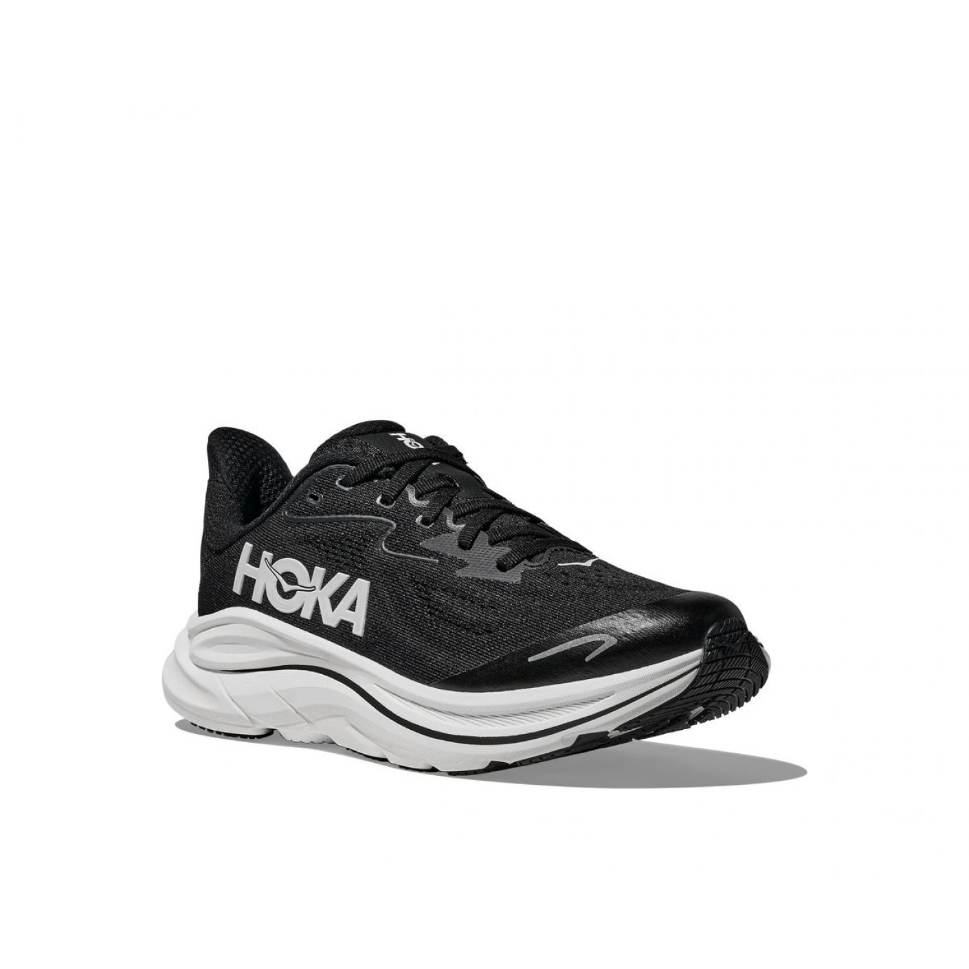 Hoka Clifton 10 Big Kids Black/White 