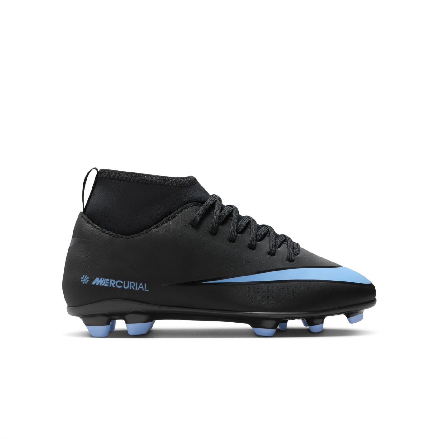 Nike Jr. Mercurial Superfly 10 Club FG/MG Black/Ice Blue 
