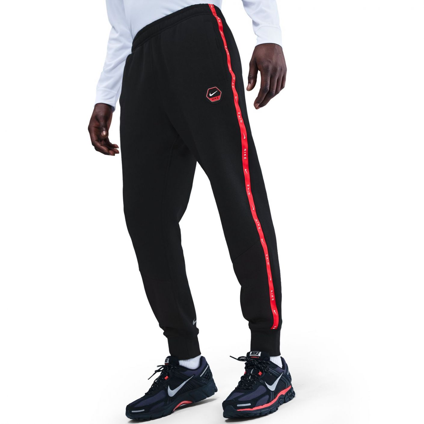 Nike Pantalone Jogger Black/Red da Uomo