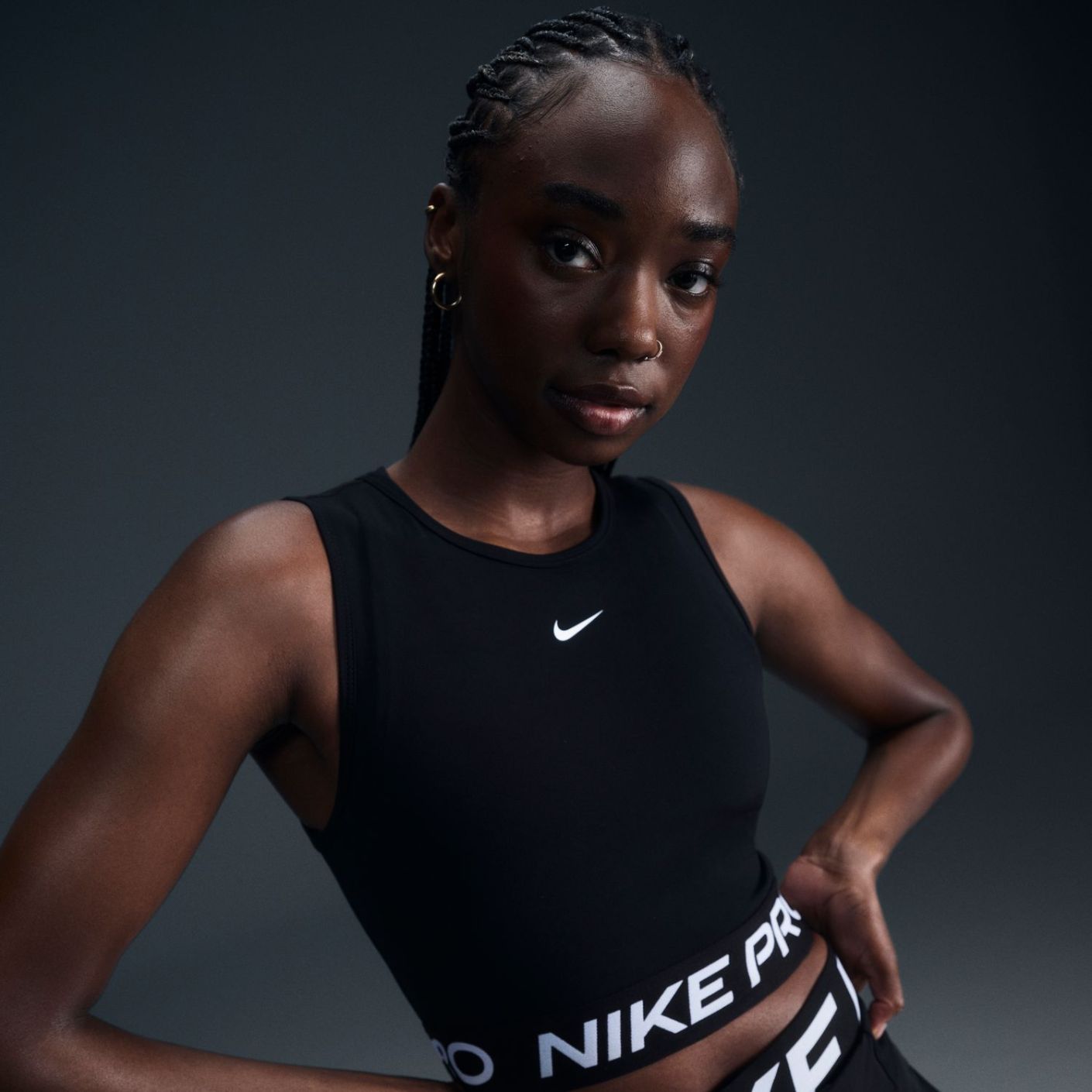 Nike Pro 365 Crop Black Women's Tank Top