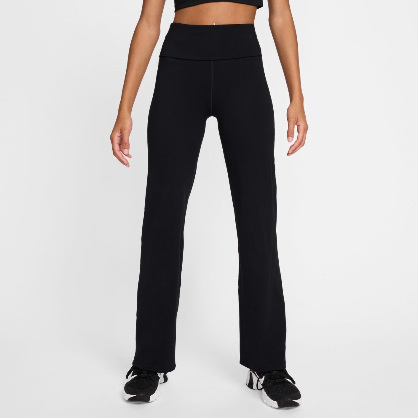 Nike Pantaloni Dri-Fit mit Umschlag Schwarz für Damen