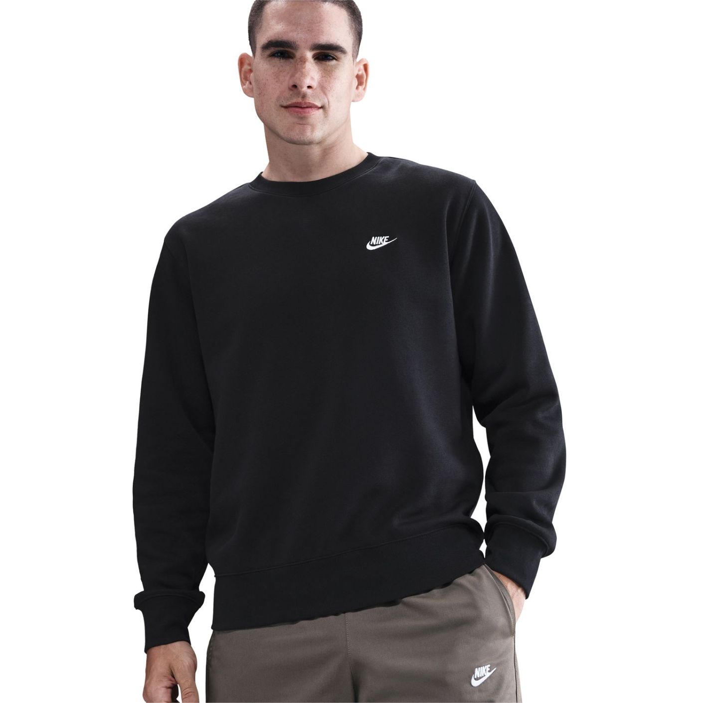 Nike Crew Fleece Black/White for Men