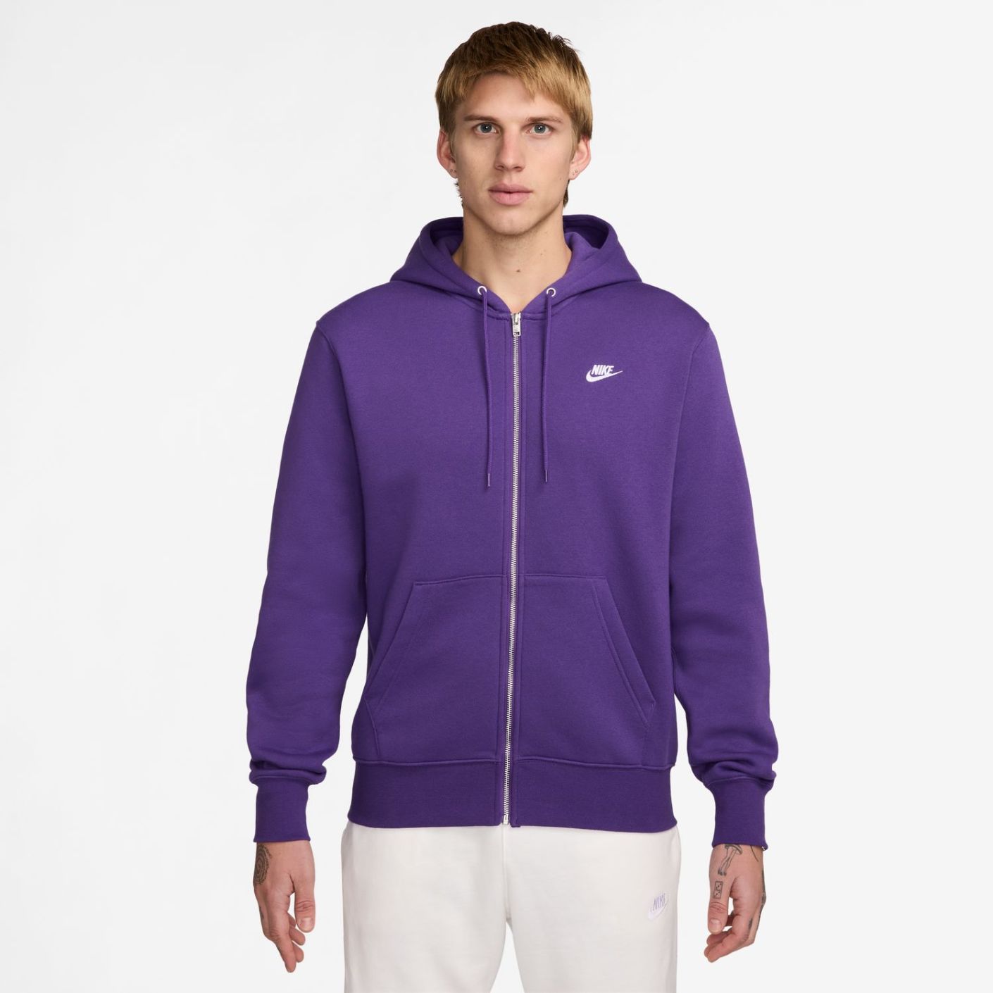 Nike Hoodie mit durchgehendem Reißverschluss Wild Grape/White für Herren