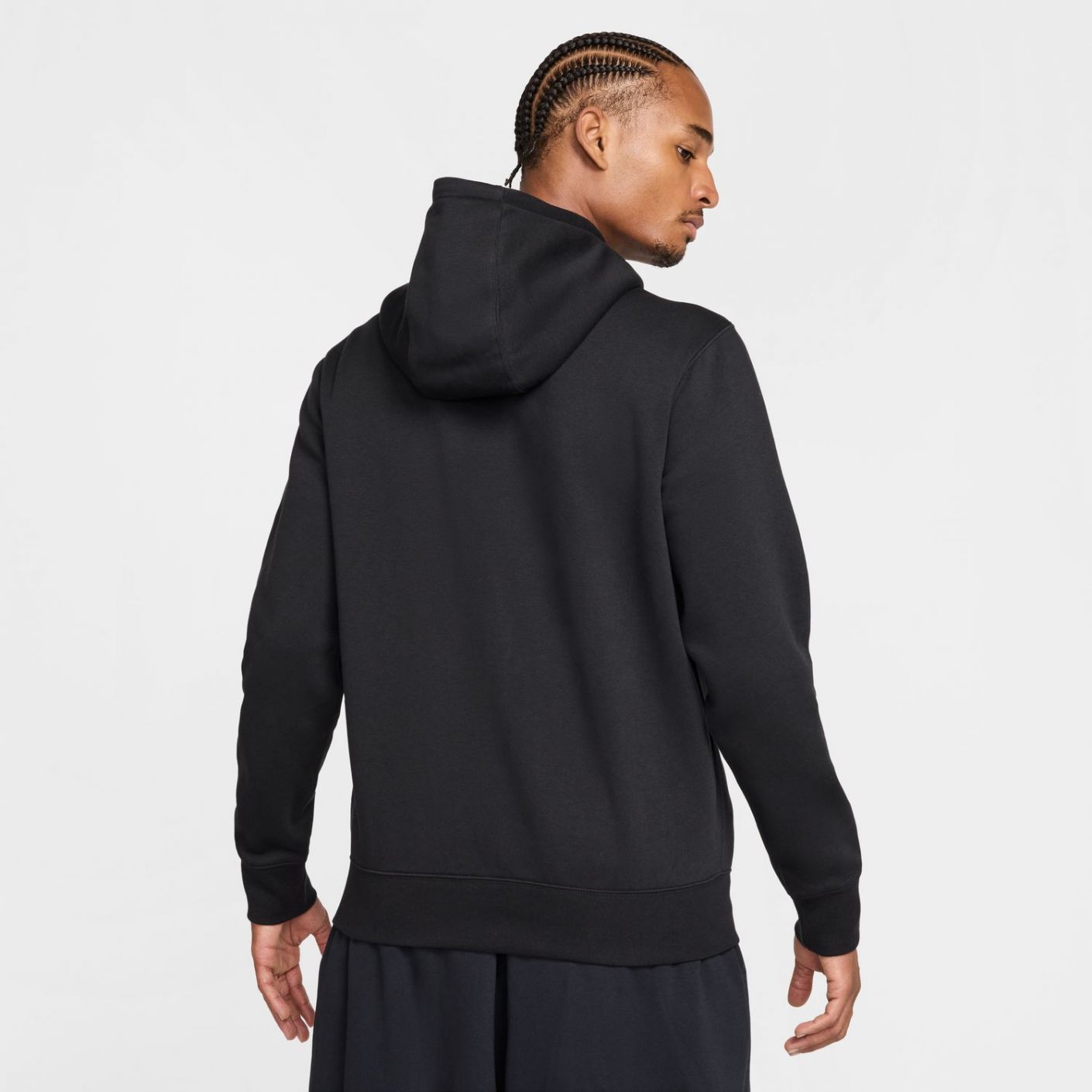 Nike Felpa con cappuccio fullzip Black/White da Uomo