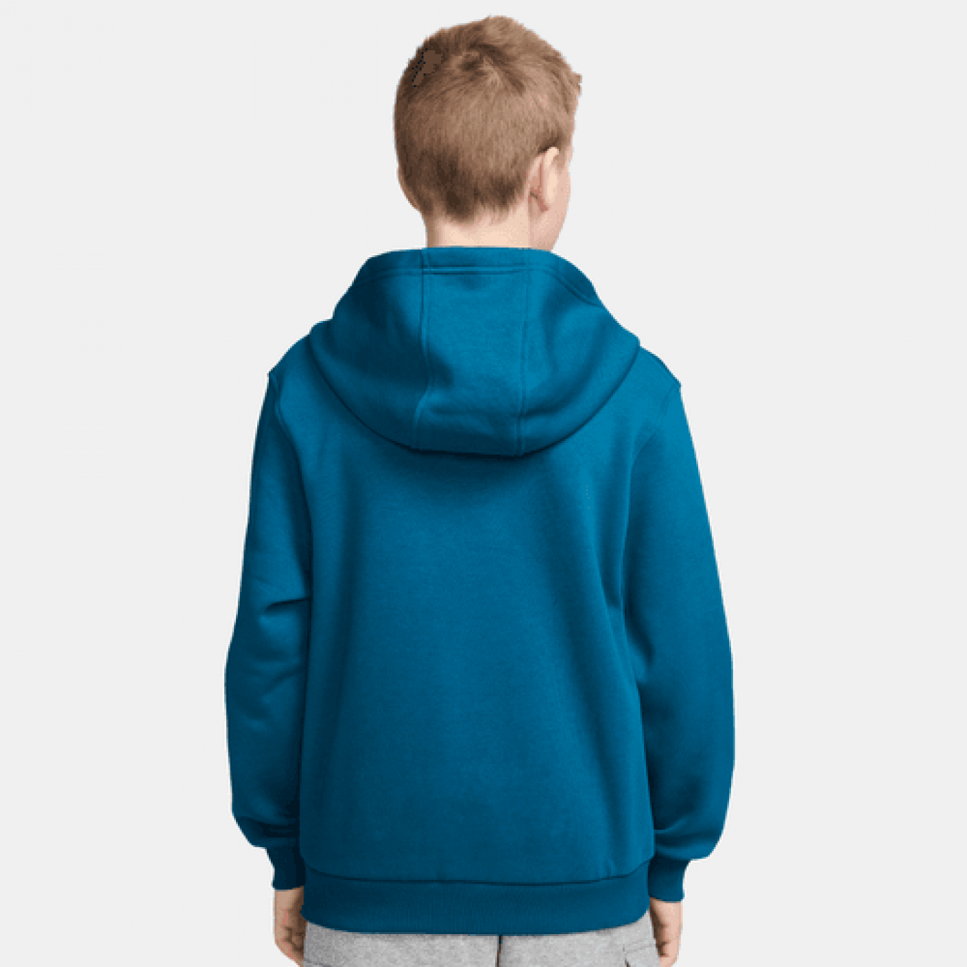 Nike Sportswear Club Fleece Felpa Con Cappuccio Full Zip Green Abyss/White da Ragazzi