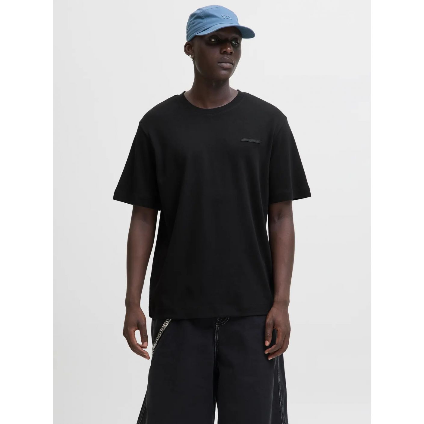 Jack & Jones T-Shirt Jcofusion Interlock Black da Uomo