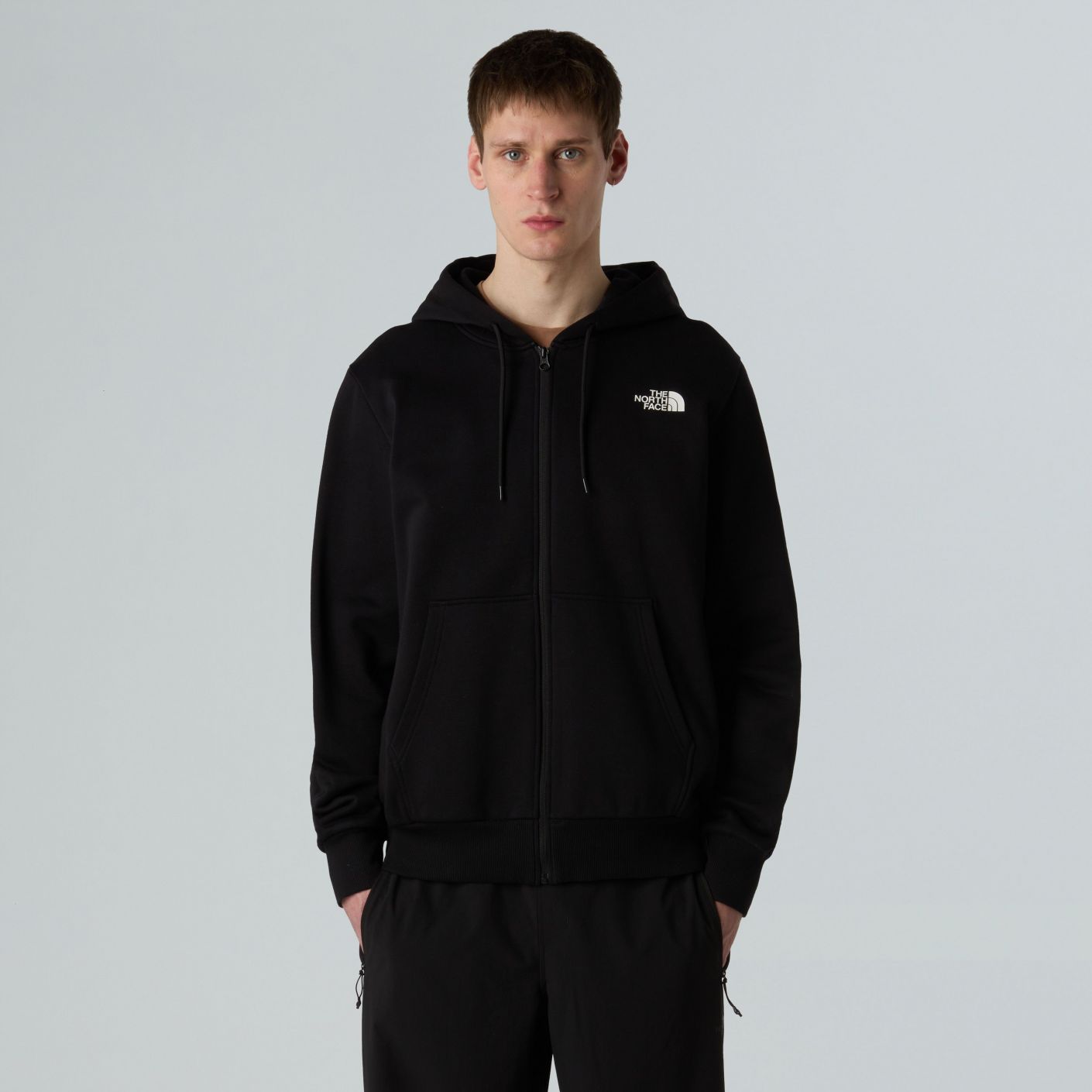 The North Face Felpa Simple Dome Full Zip Black da Uomo