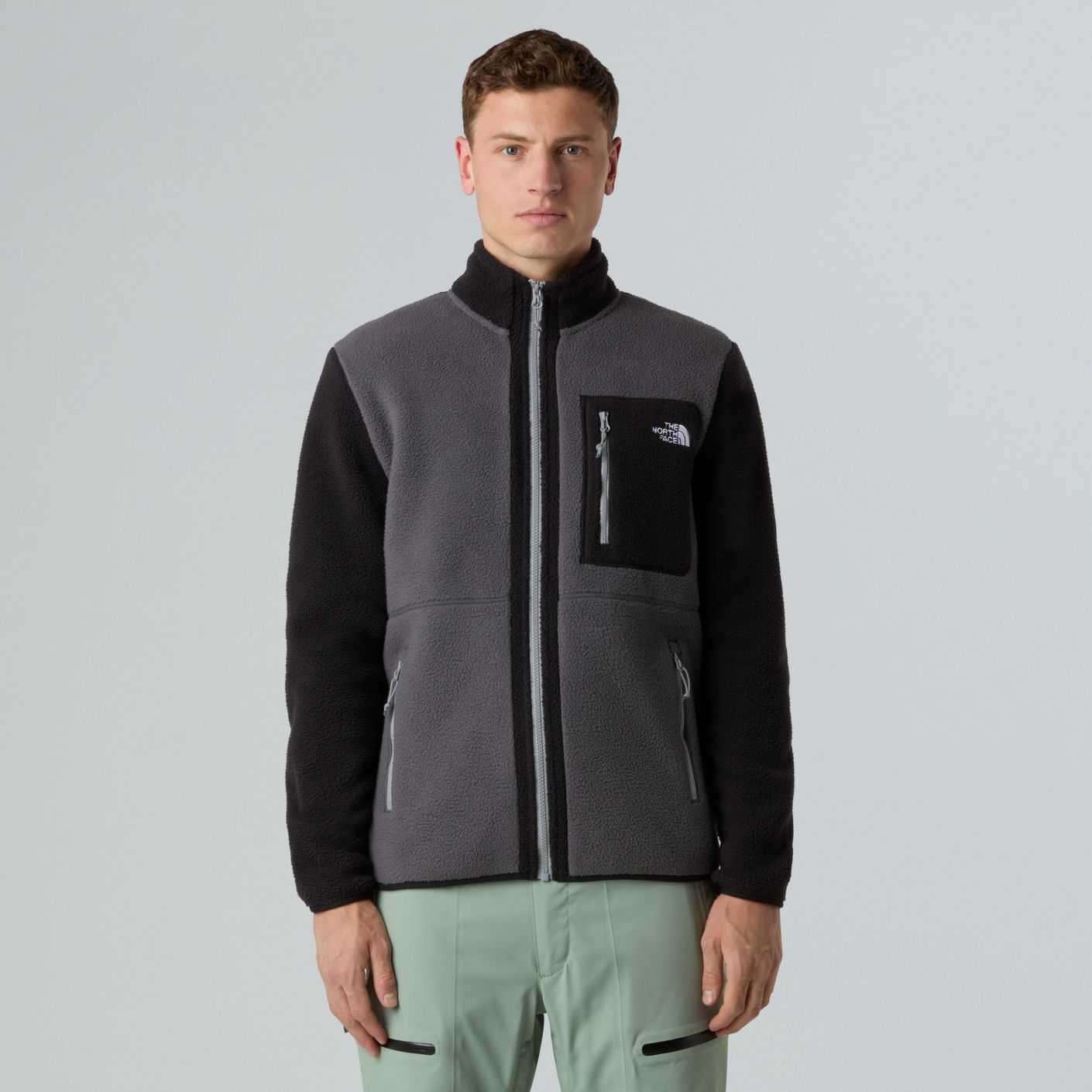 The North Face Pile Yumiori Full Zip Anthracite Grey/Black/Monument Grey da Uomo