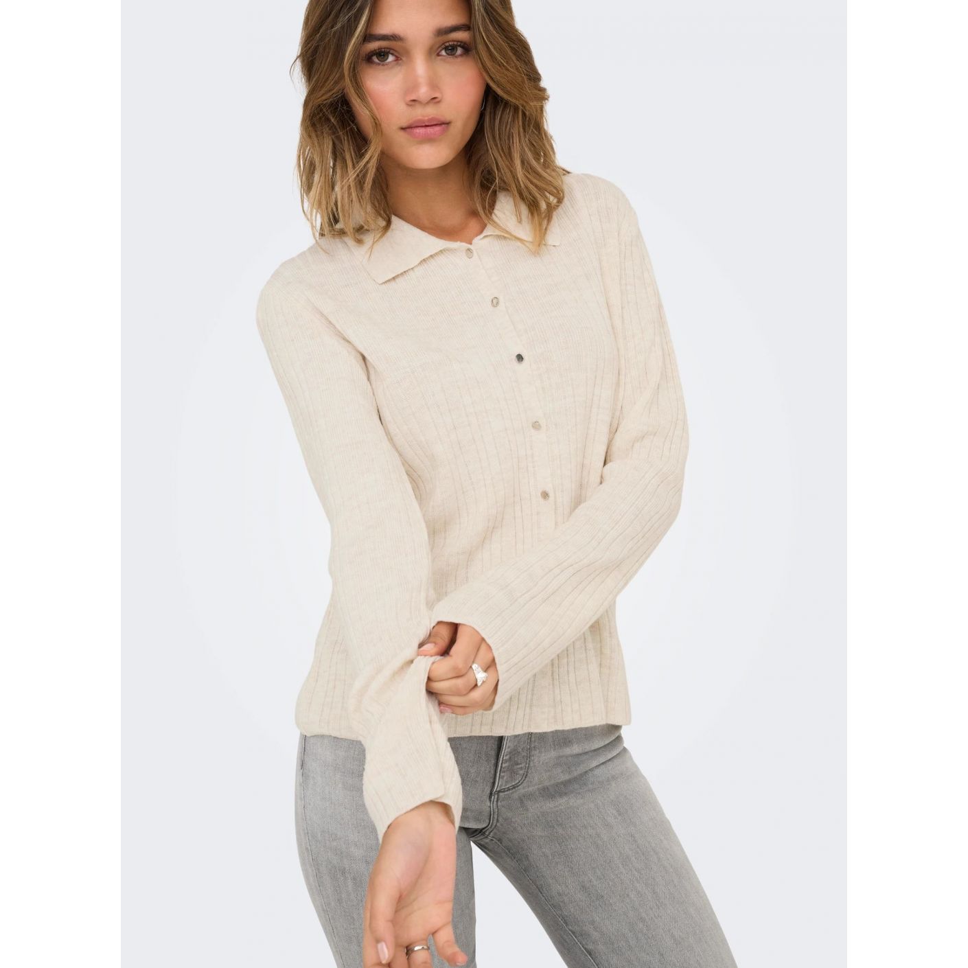 Only Damen Onlthea Pumice Stone Strick-Polo