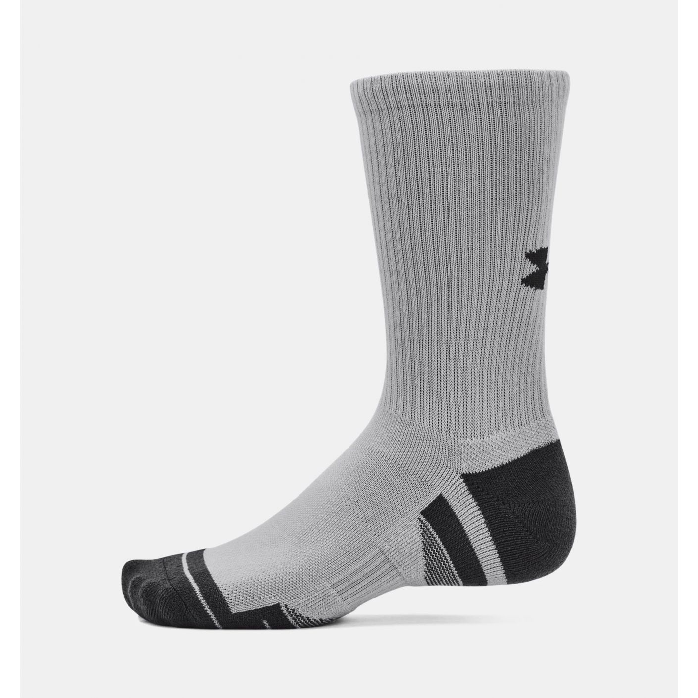 Under Armour Calze UA Performance Tech 3 Paia Mod Gray/White/Jett Gray