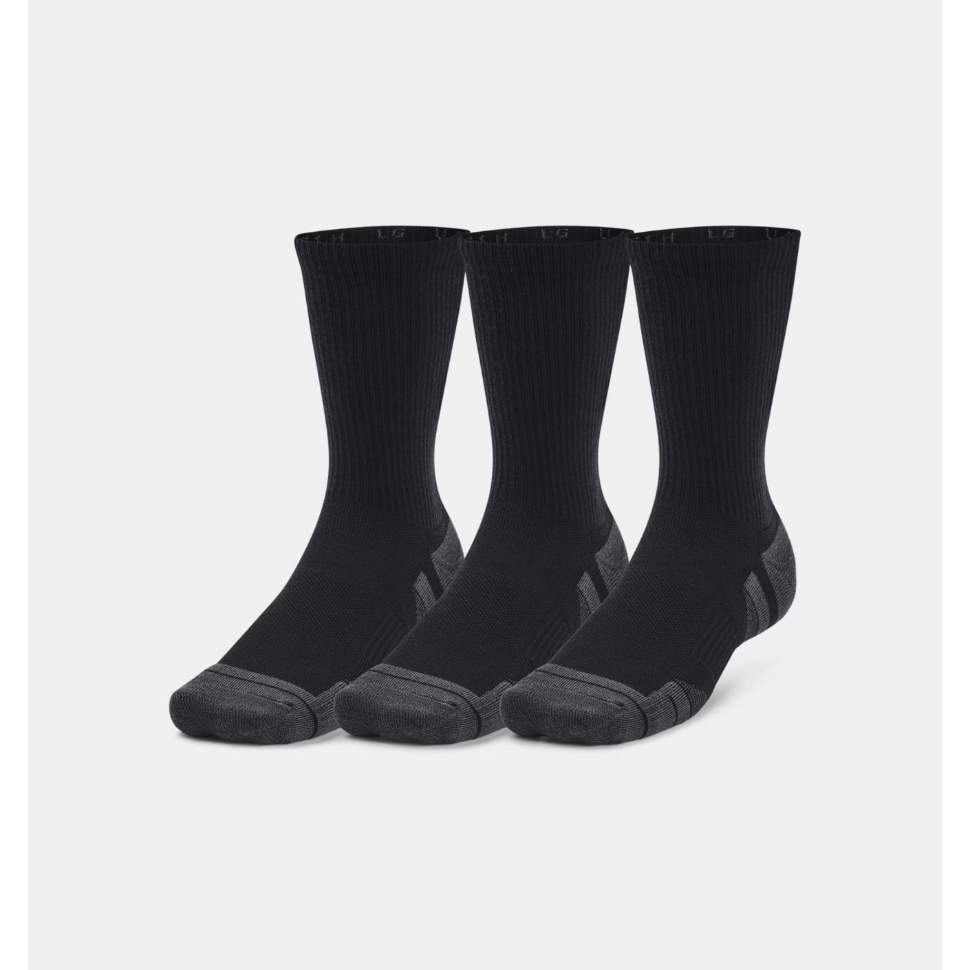 Under Armour UA Performance Tech Socken, 3 Paar, Schwarz/Jett Gray