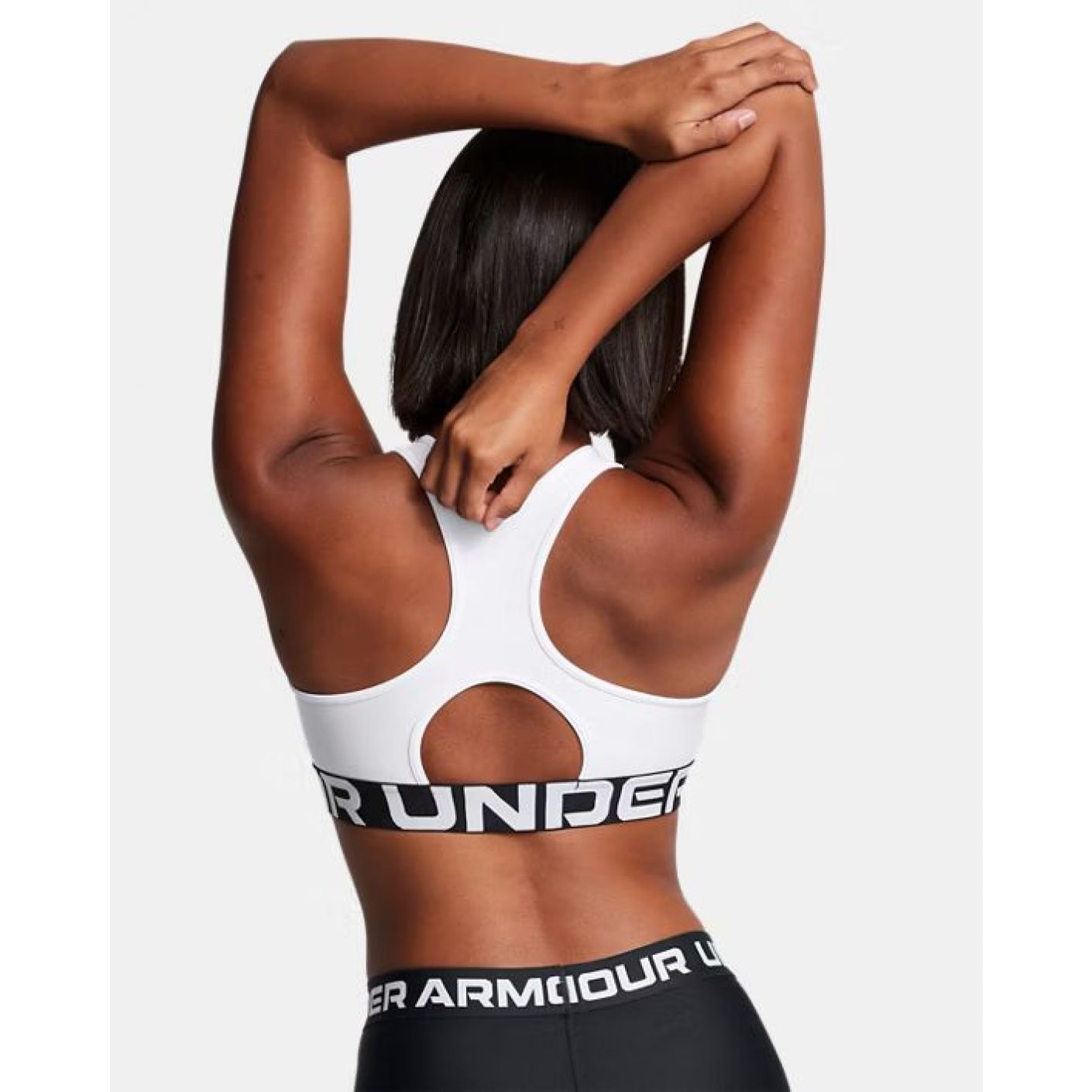 Under Armour Reggiseno sportivo HeatGear Armour Mid Branded White/Black