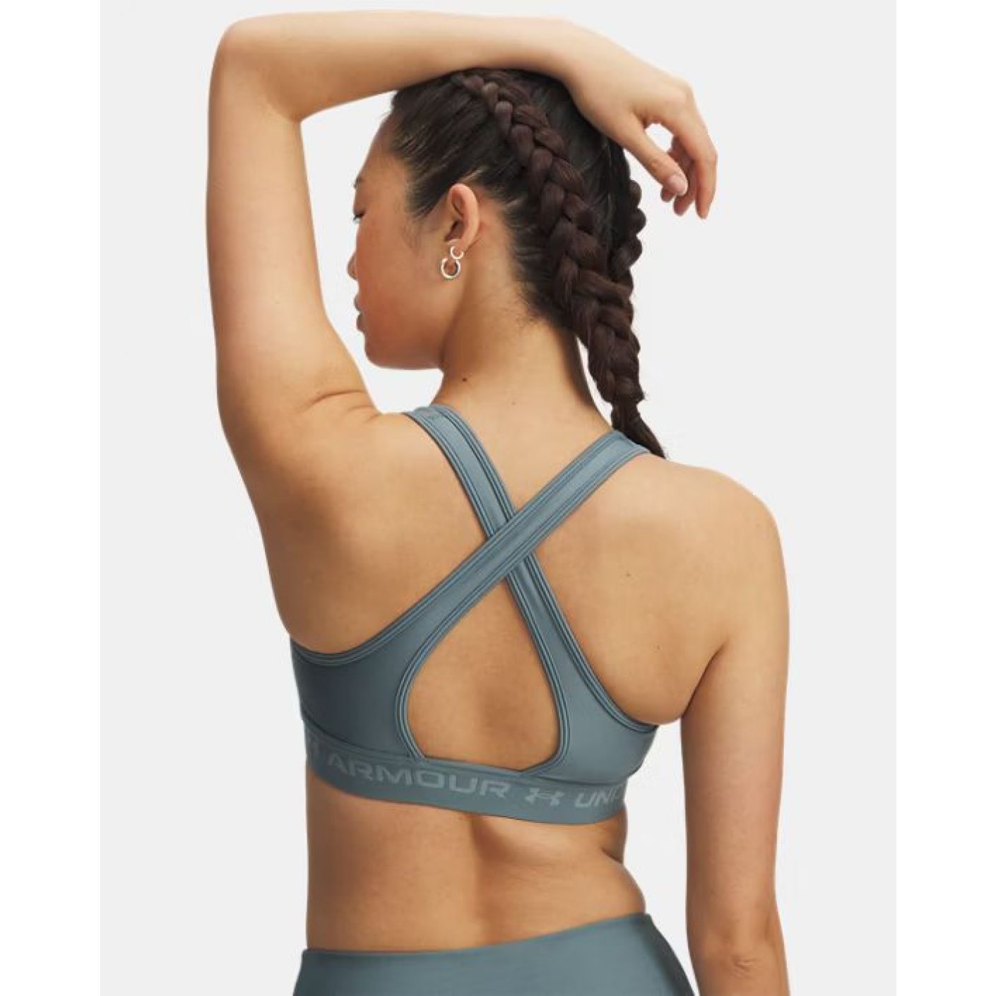 Under Armour Crossback Mid Bra Tech Grigio