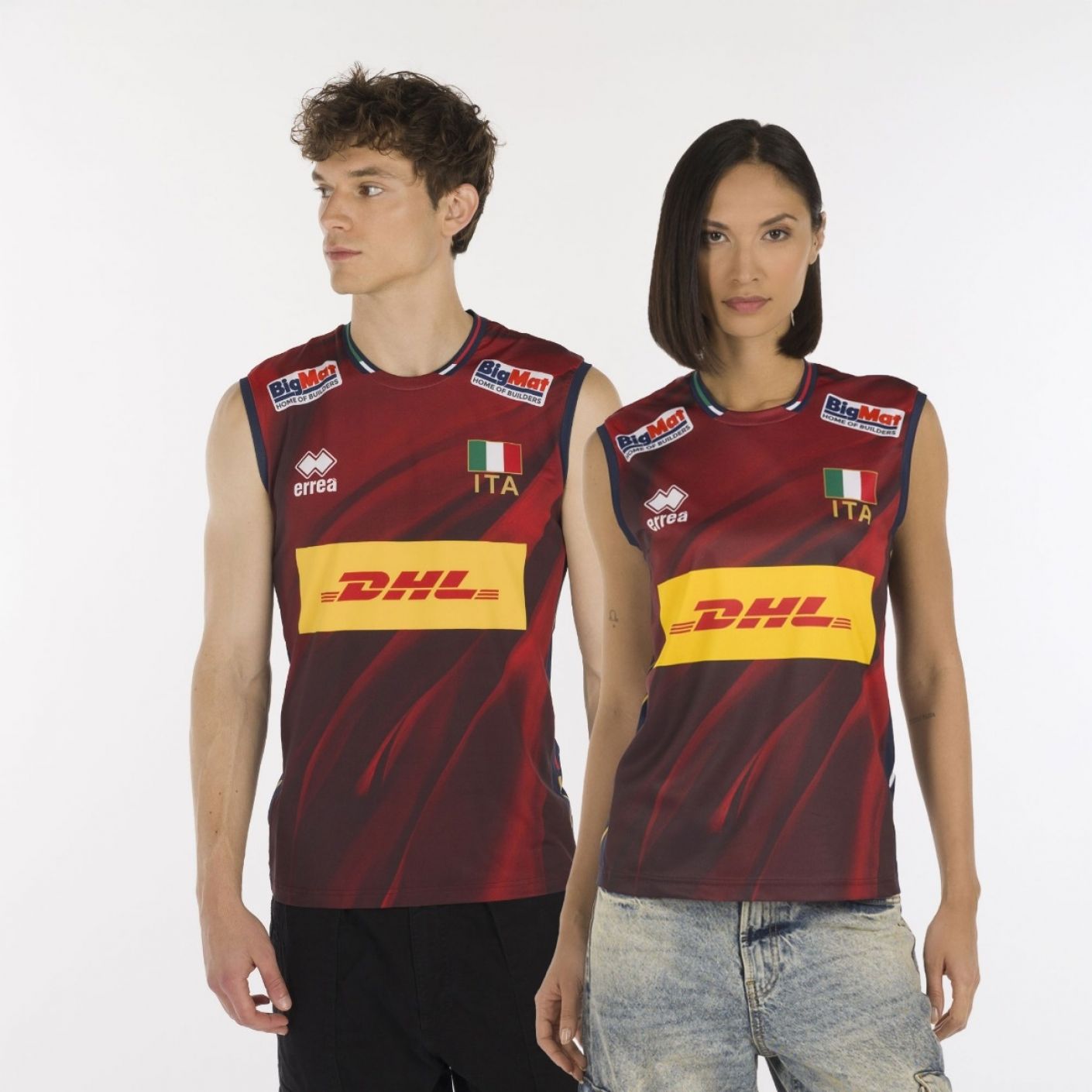 Errea Unisex FIPAV Match Jersey Amaranth