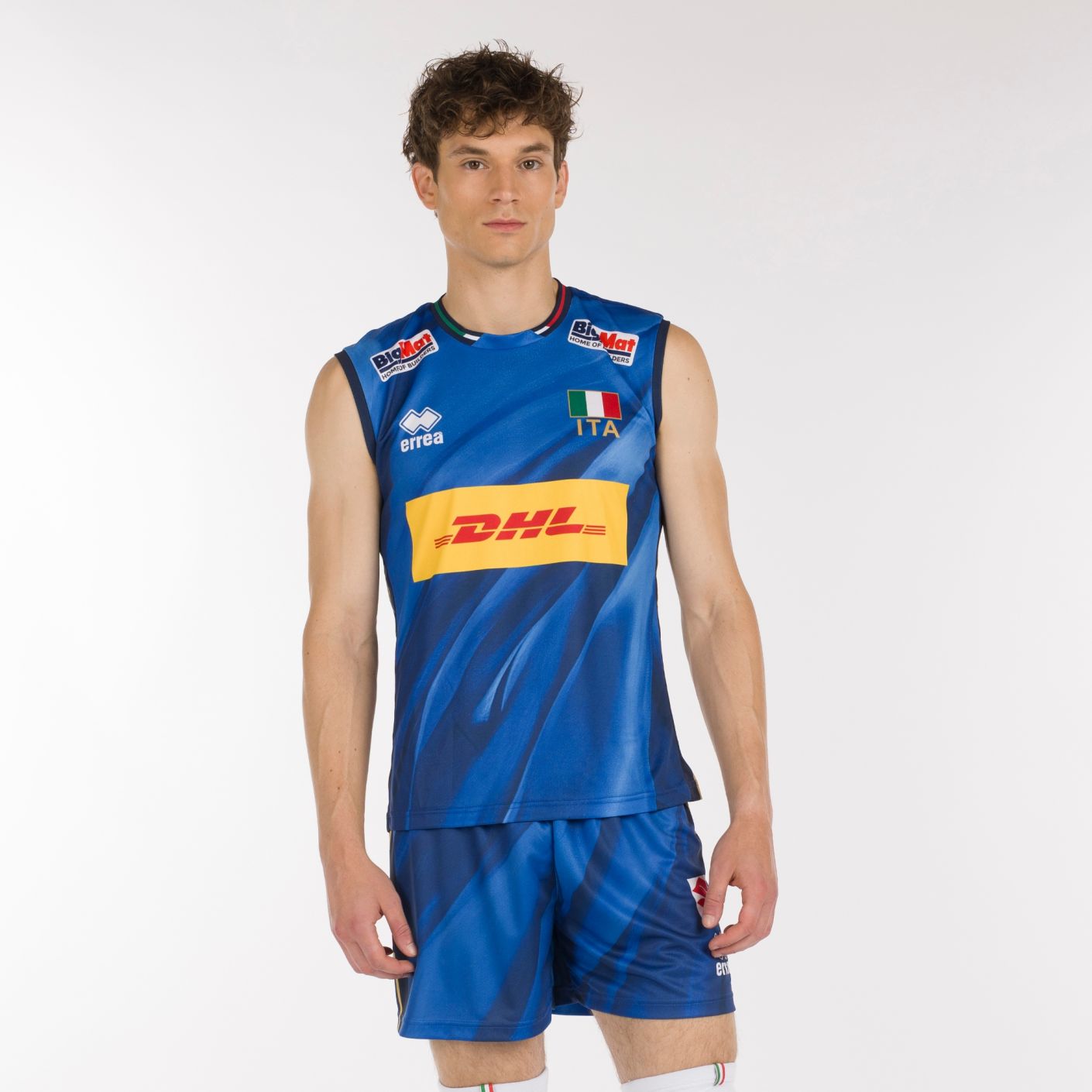 Errea FIPAV 25/26 Blaues Match-Trikot für Herren