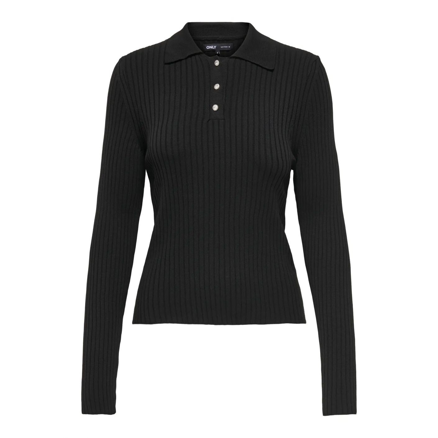 Only Polo Onlelisa a manica lunga Black da Donna 