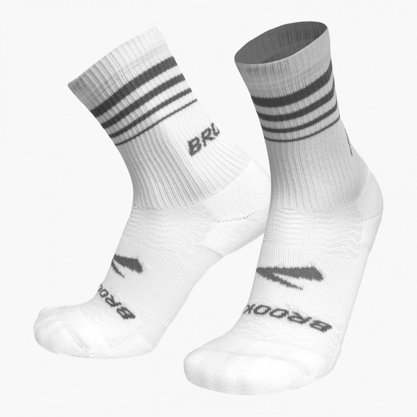 Brooks Run-In Crew Socken 3 Paar Weiß