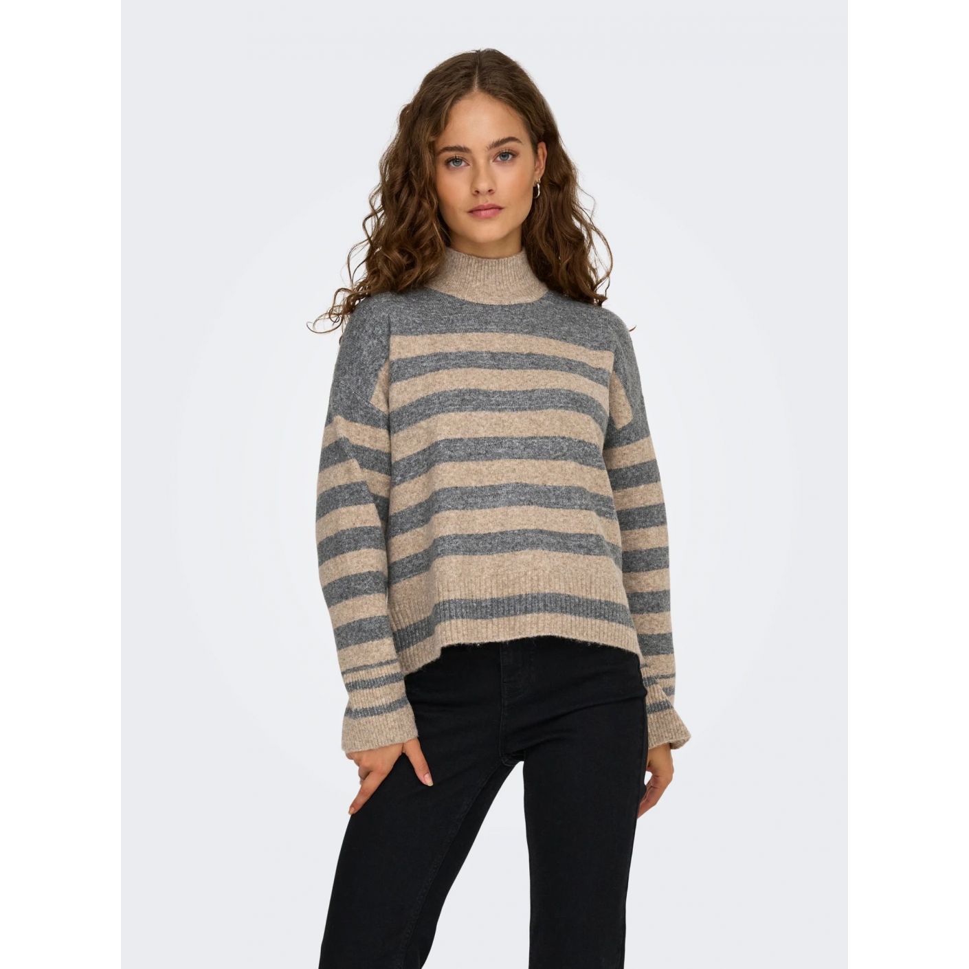 Only Pullover Onlheidi Mittelgrau/Tannin für Damen