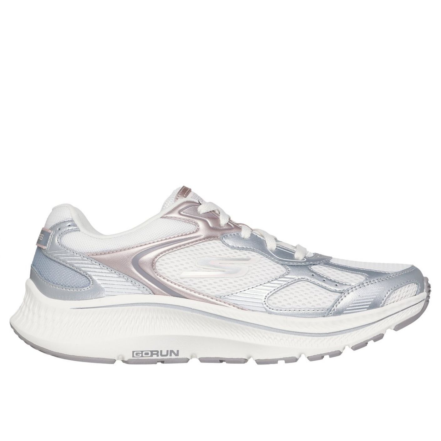 Skechers Go Run Consistent 2.0 - Volt Weiß/Silber für Frauen