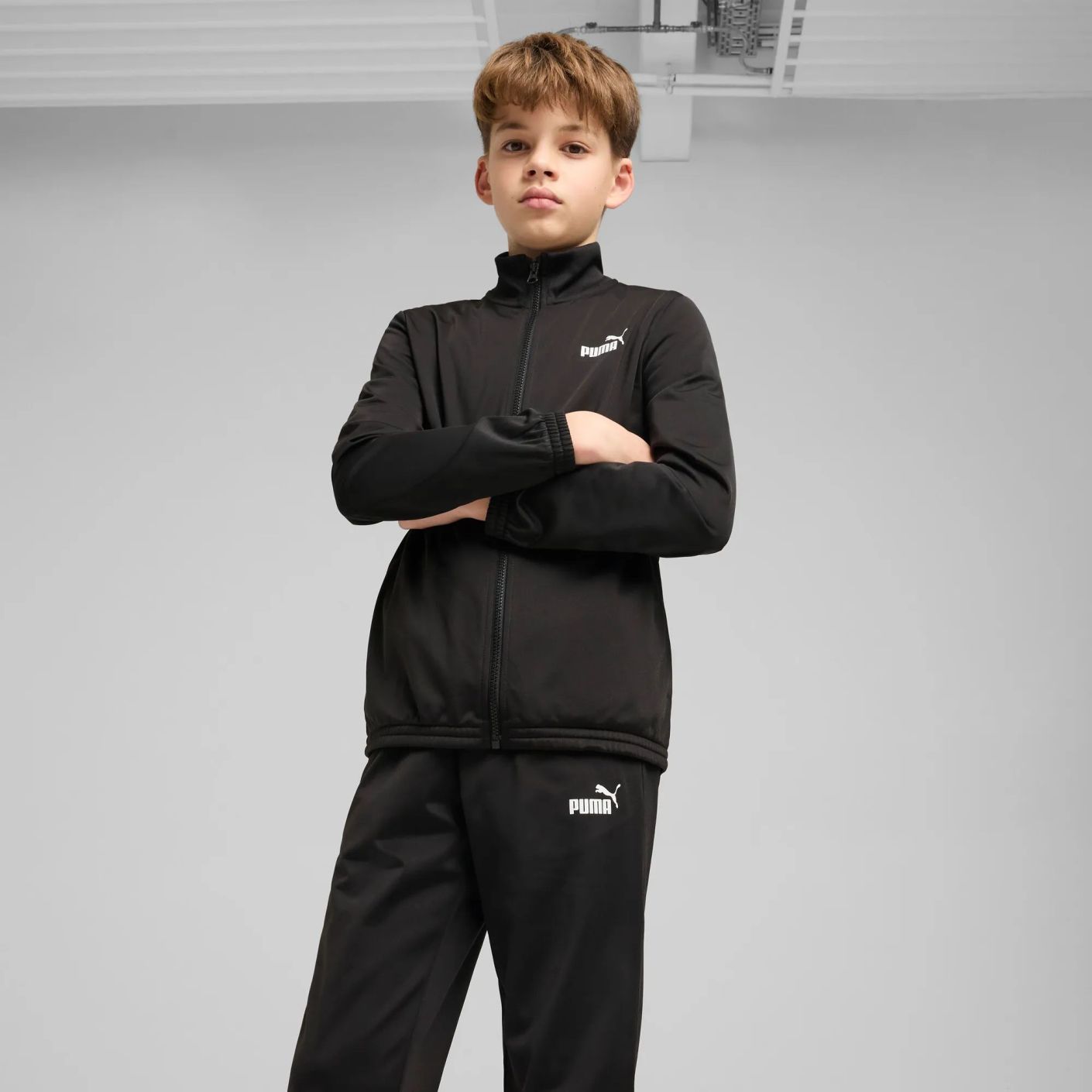 Puma Trainingsanzug Poly Suit Junior Schwarz
