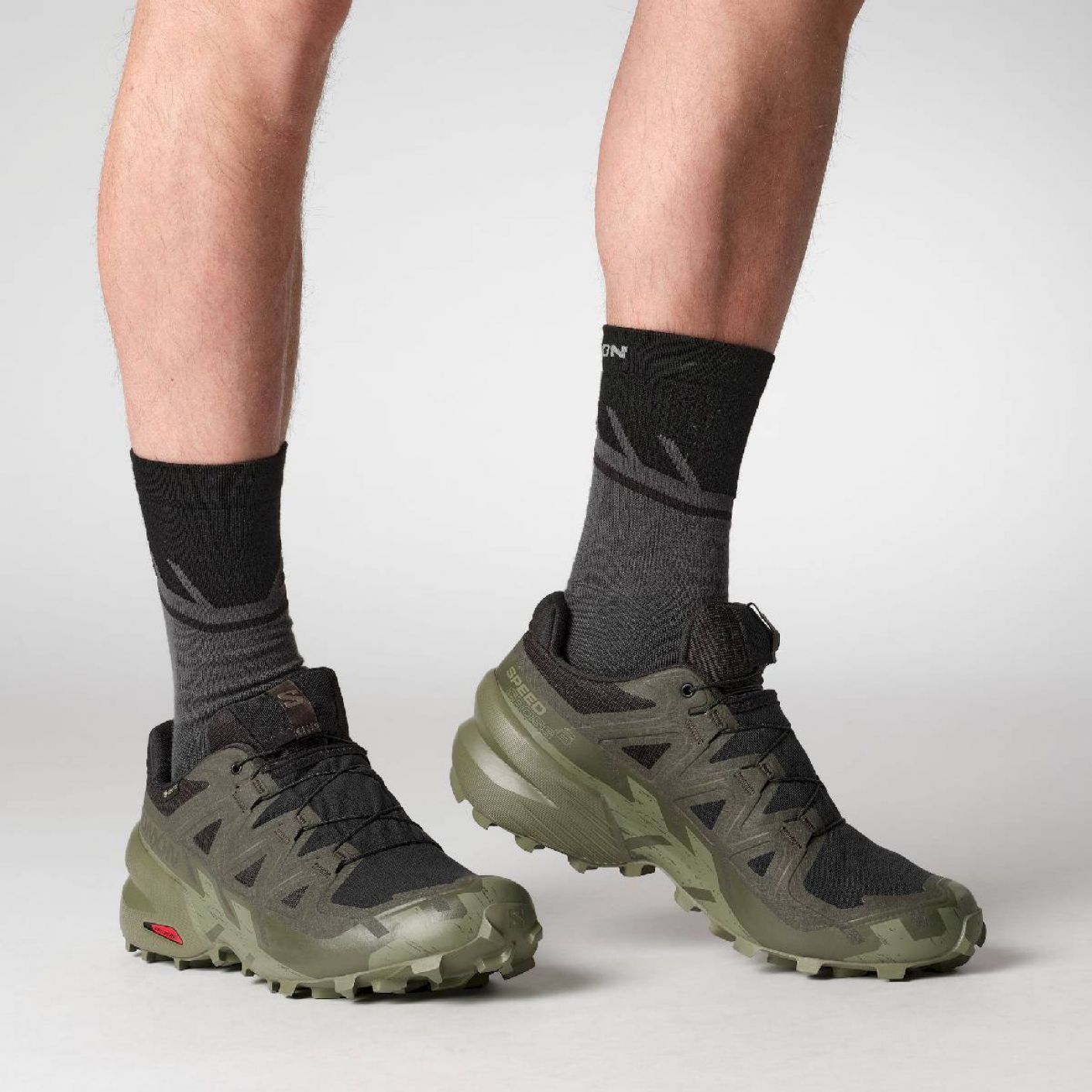 Salomon Speedcross 6 GTX Black/Peat/Deep Lichen Green da Uomo