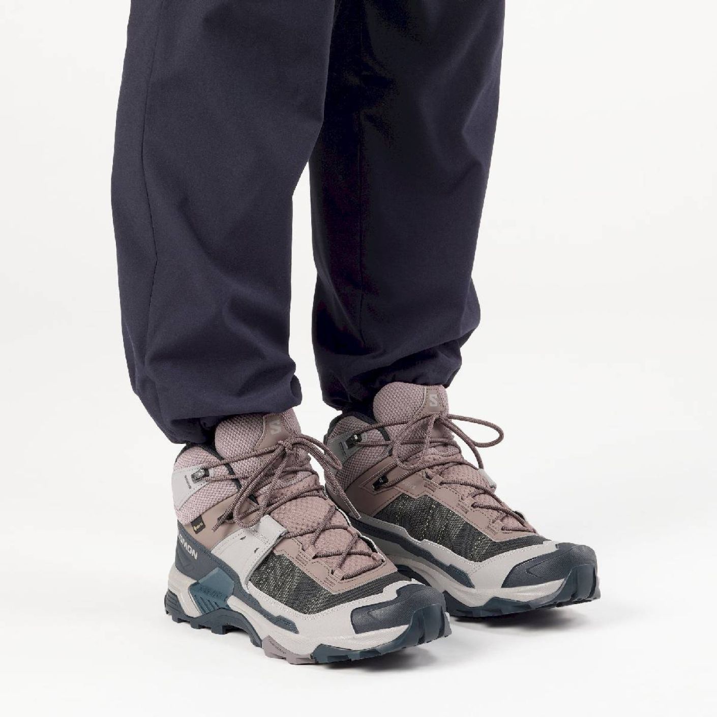 Salomon X Ultra 5 Mid GTX Iron / Dark Navy / Gull for Men