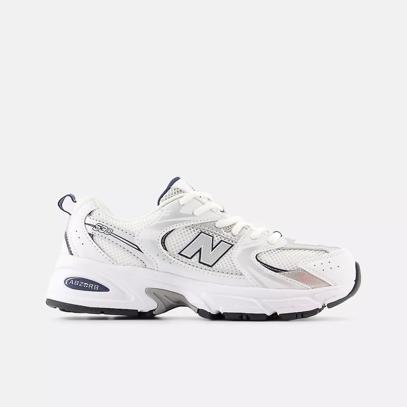 New Balance 530 Lifestyle Kid Weiß/Natur Indigo/Silber Metallic