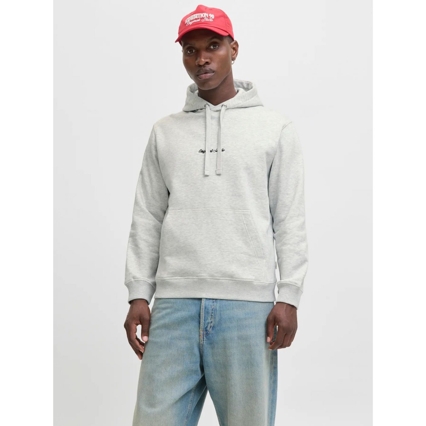 Jack & Jones Felpa Jornorrebro White Melange da Uomo