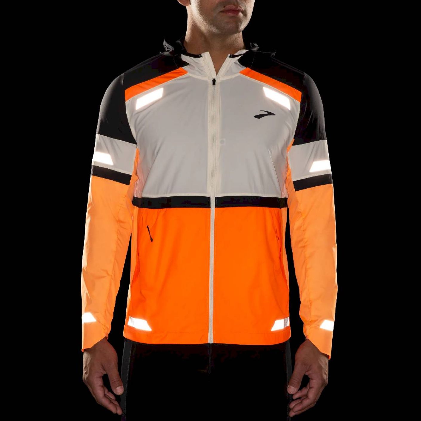 Brooks Run Visible Jacket 2.0 Black/Fluoro Flash for Men