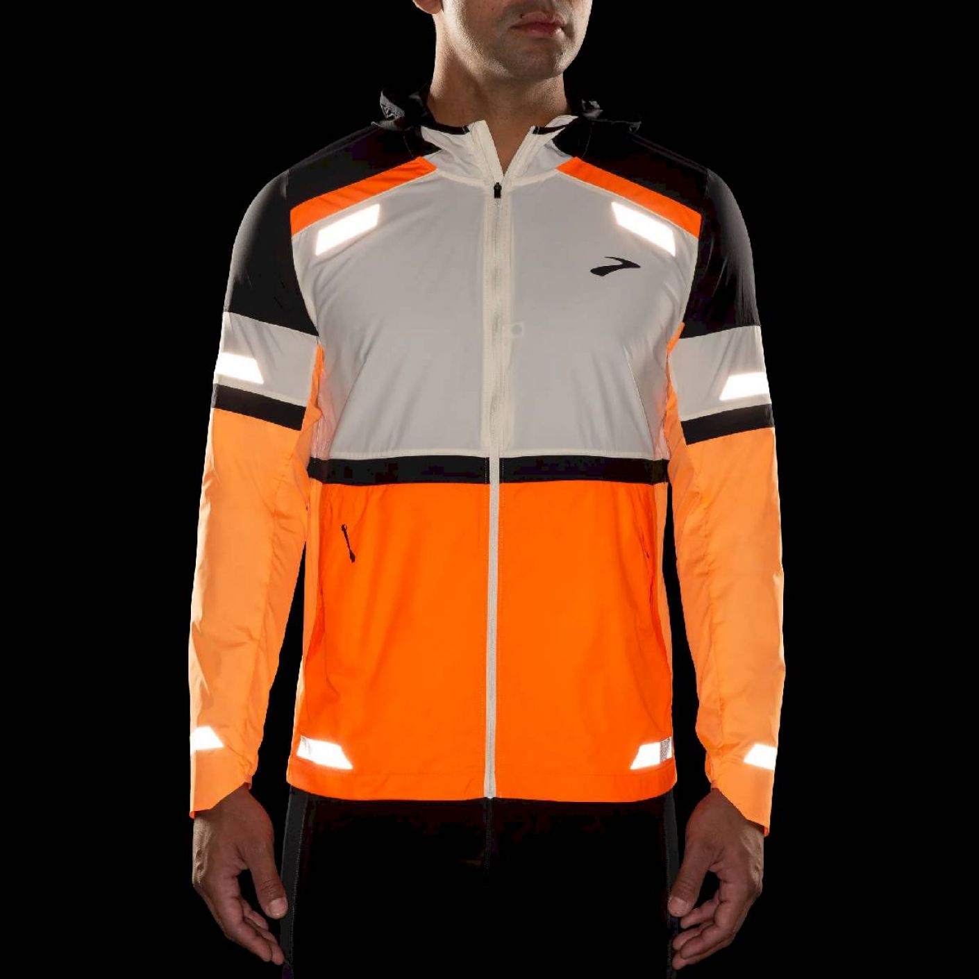 Brooks Run Visible Jacket 2.0 Schwarz/Fluoro Flash für Herren