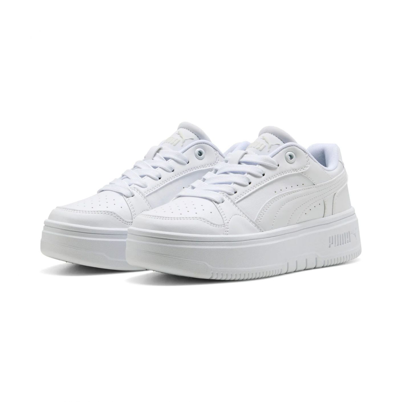 Puma Rebound Femme Junior White/Vapor Gray 