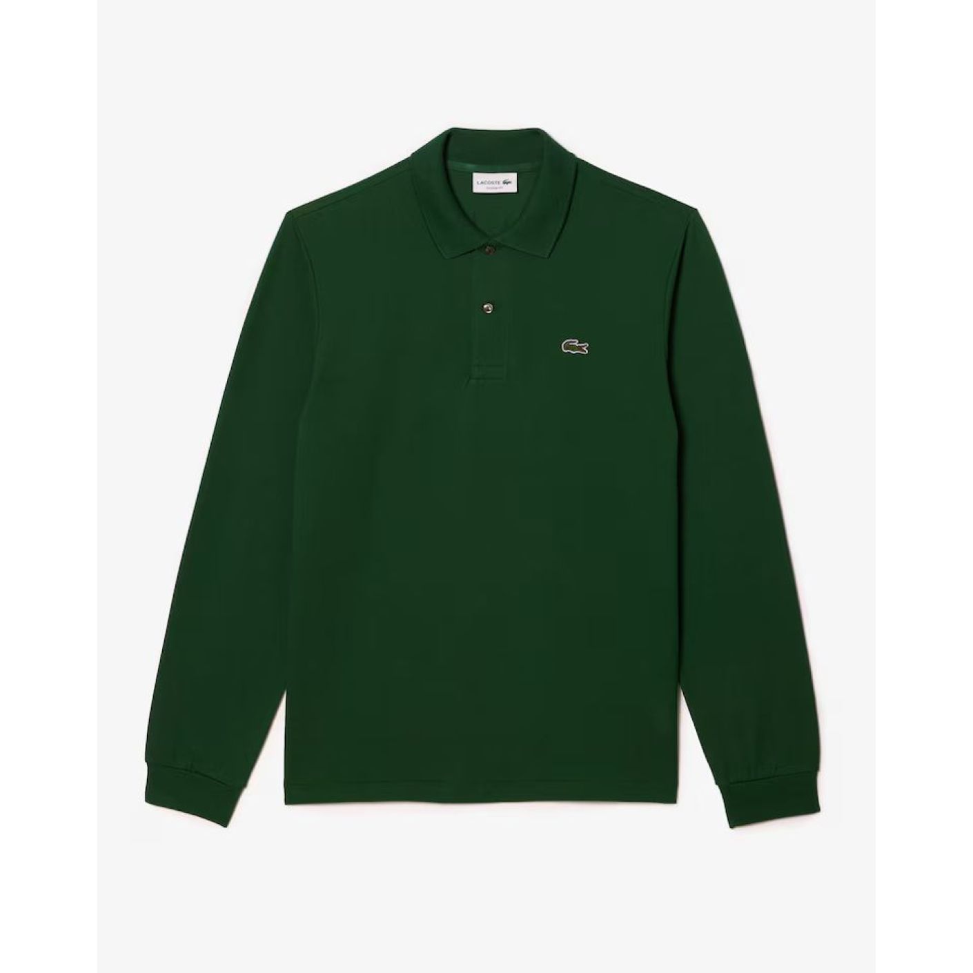 Lacoste Polo Manica Lunga 1312 Verde-132 da Uomo