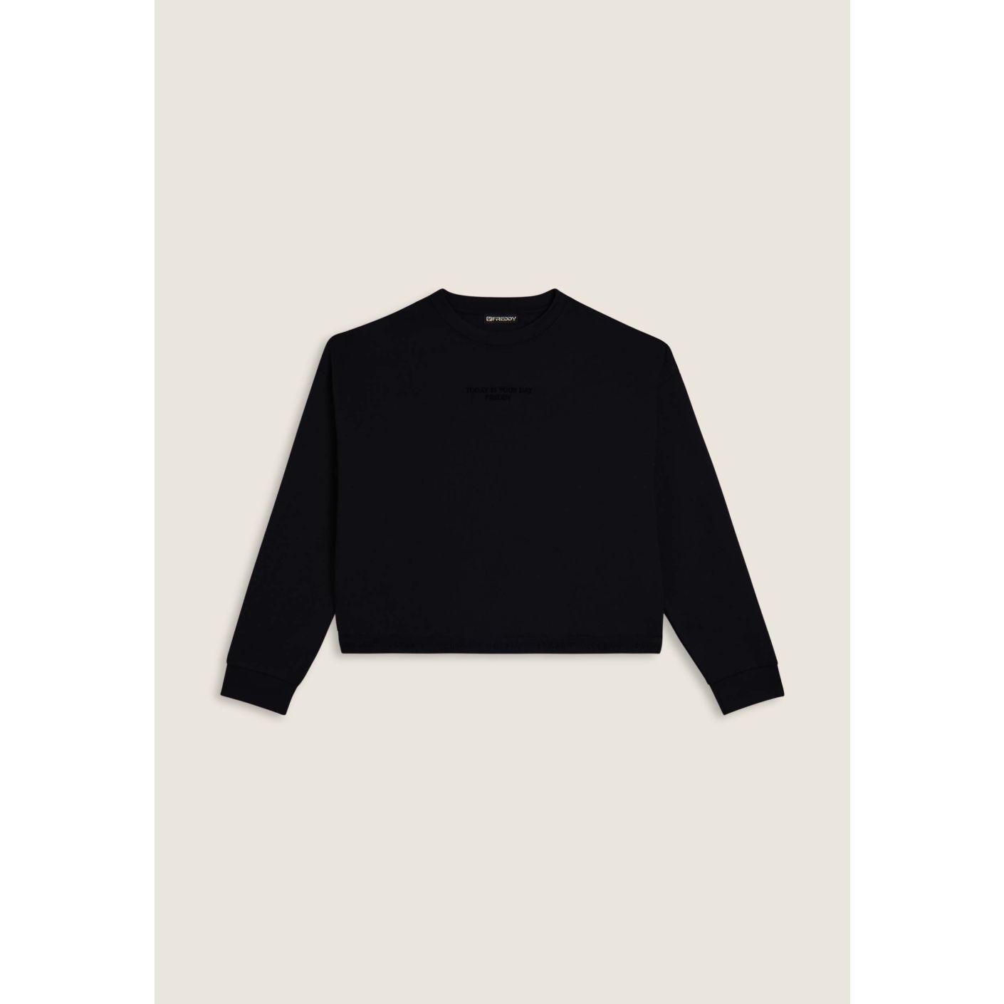 Freddy Sweatshirt mit logoband und Stickerei Schwarz für Damen