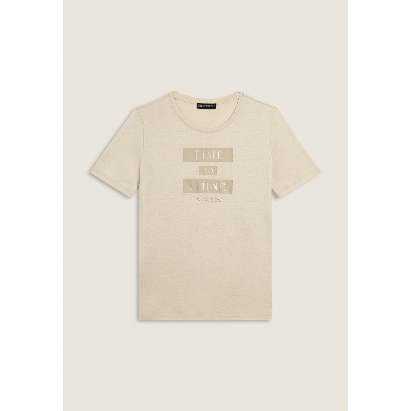 Freddy T-Shirt con grafica e slogan motivazionale Beige da Donna