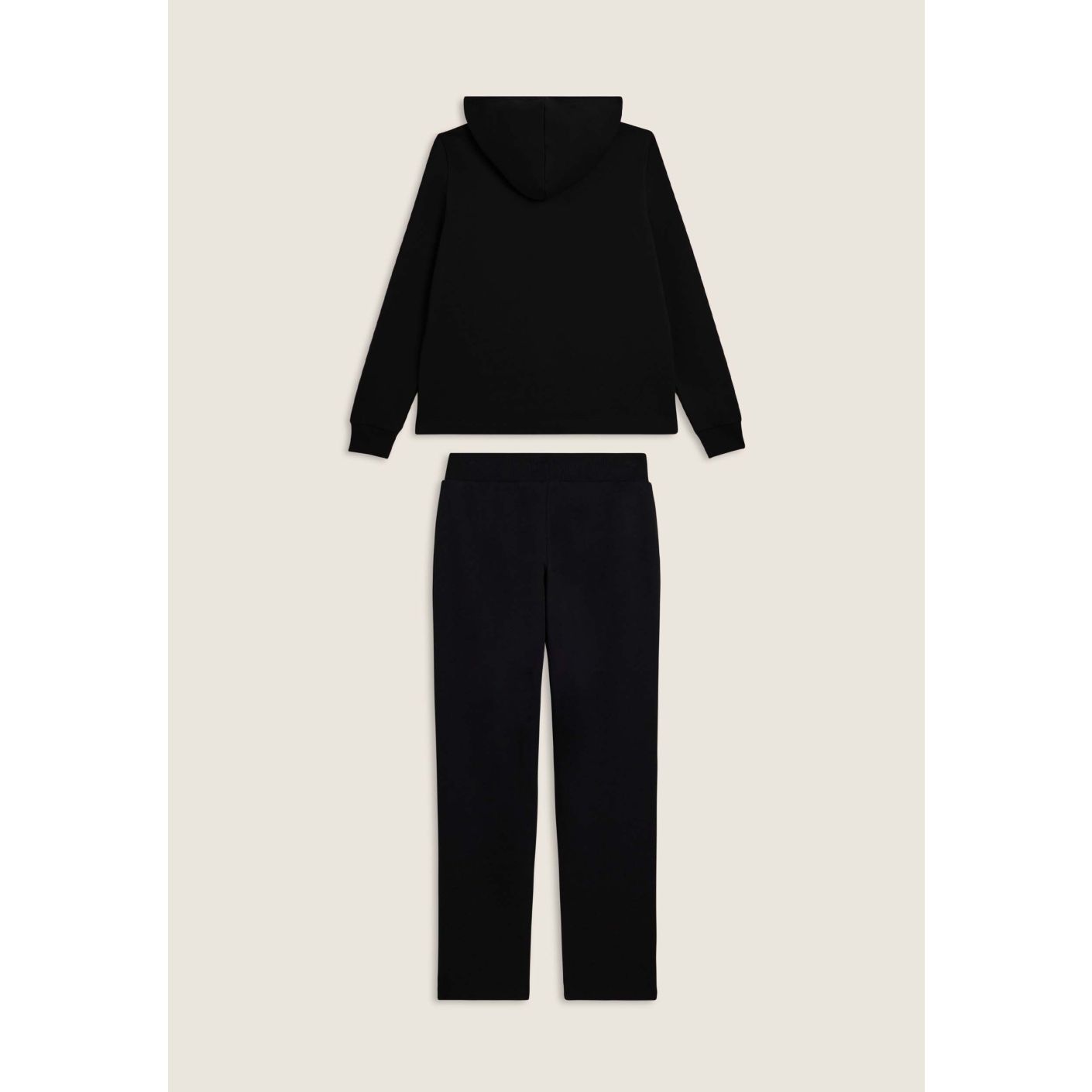 Freddy Jumpsuit with animal print hood lining and side slits Black for Women