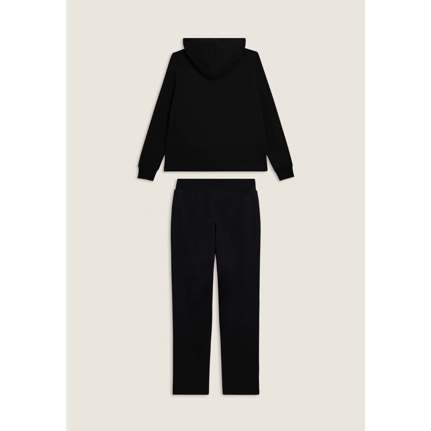 Freddy Tuta con interno cappuccio animalier e spacchi laterali Nera da Donna